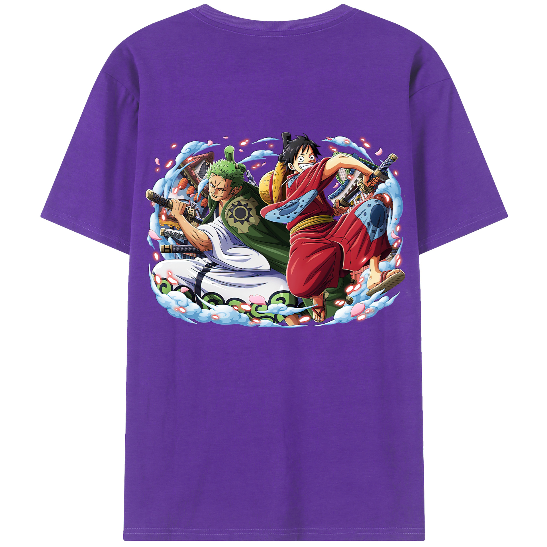 （画像用） ワンピース モンキー・D・ルフィ ONE PIECE Monkey D. Luffy 綿100％半袖Tシャツ（背面プリント）