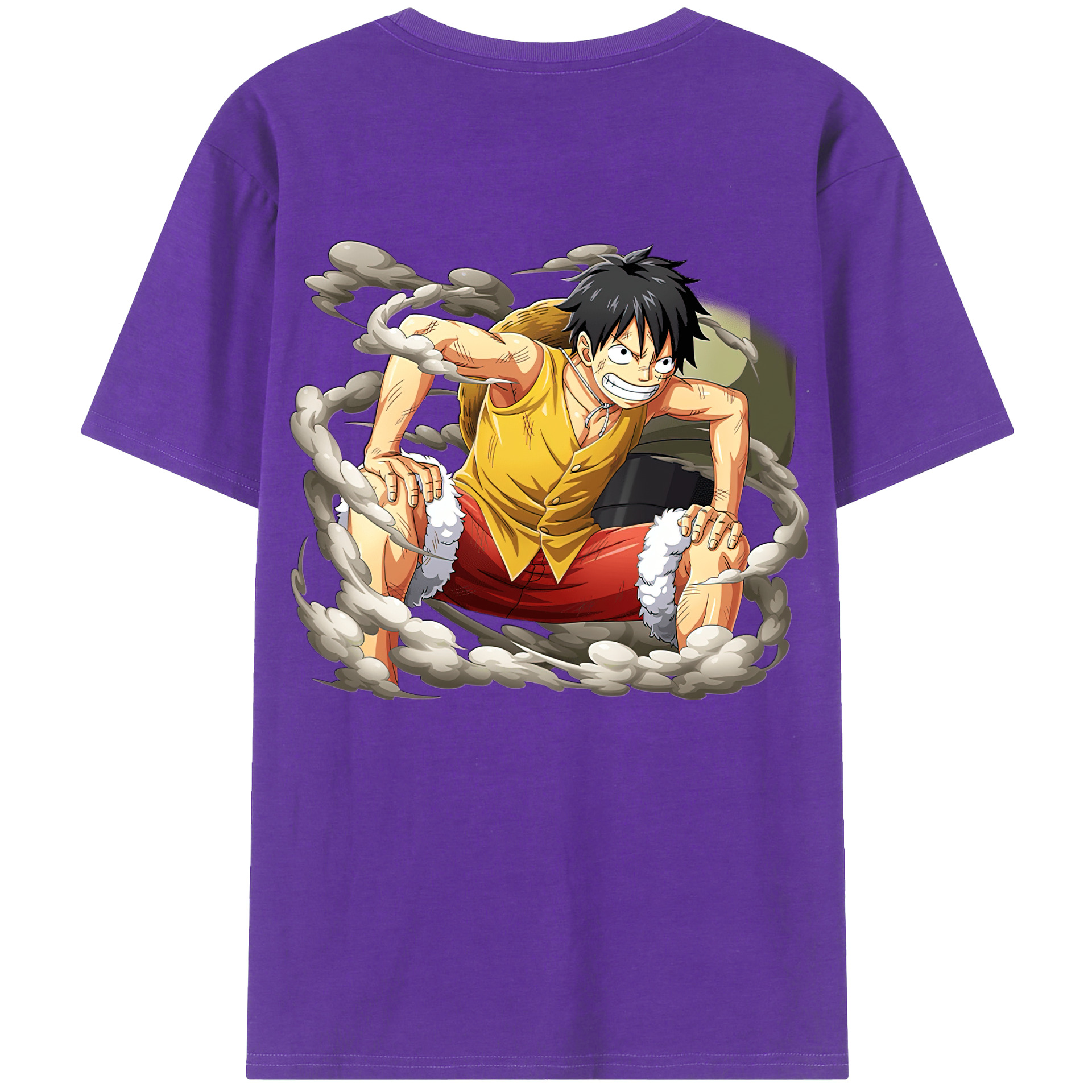 ワンピース モンキー・D・ルフィ ONE PIECE Monkey D. Luffy 綿100％半袖Tシャツ（背面プリント）