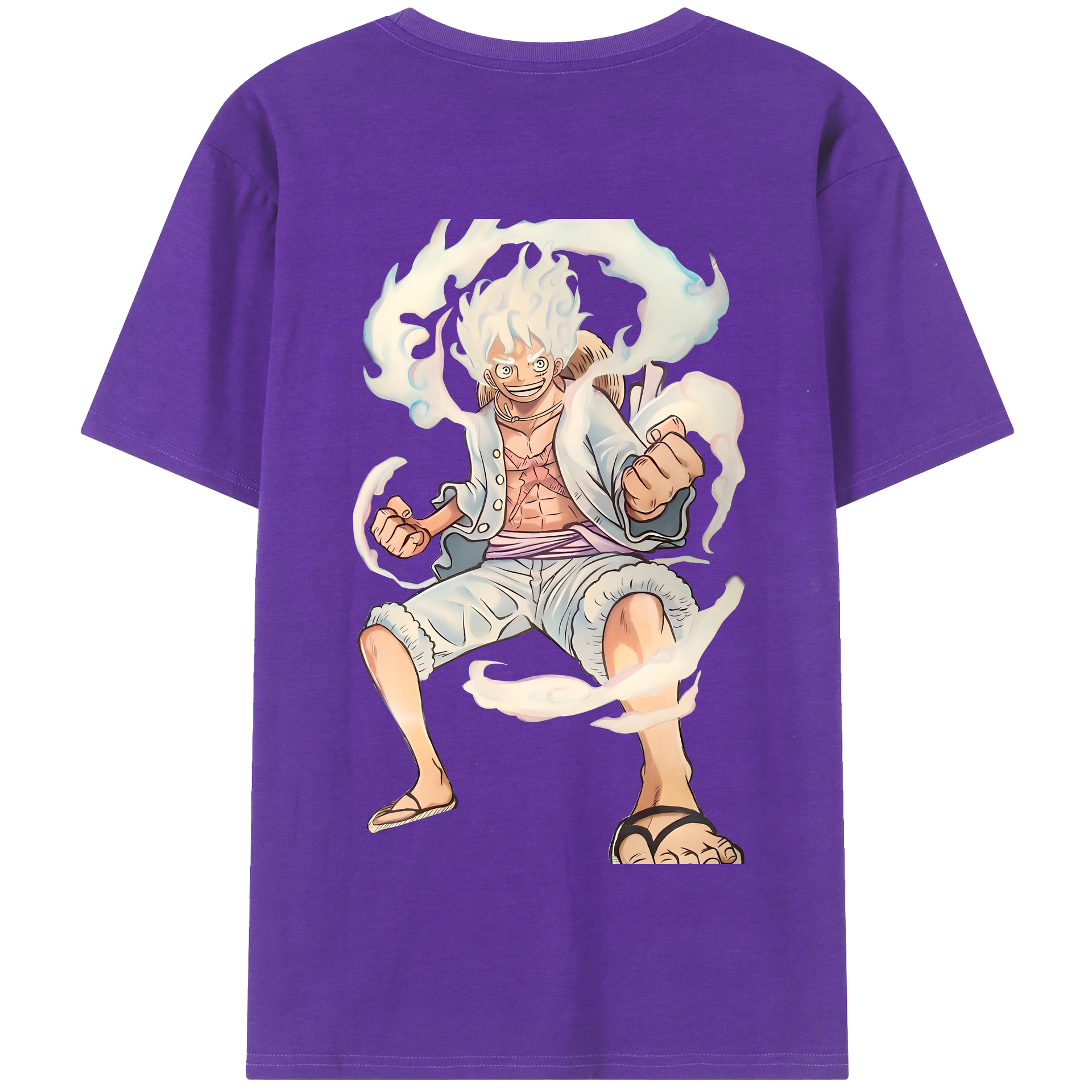 ワンピース モンキー・D・ルフィ ONE PIECE Monkey D. Luffy 綿100％半袖Tシャツ（背面プリント）