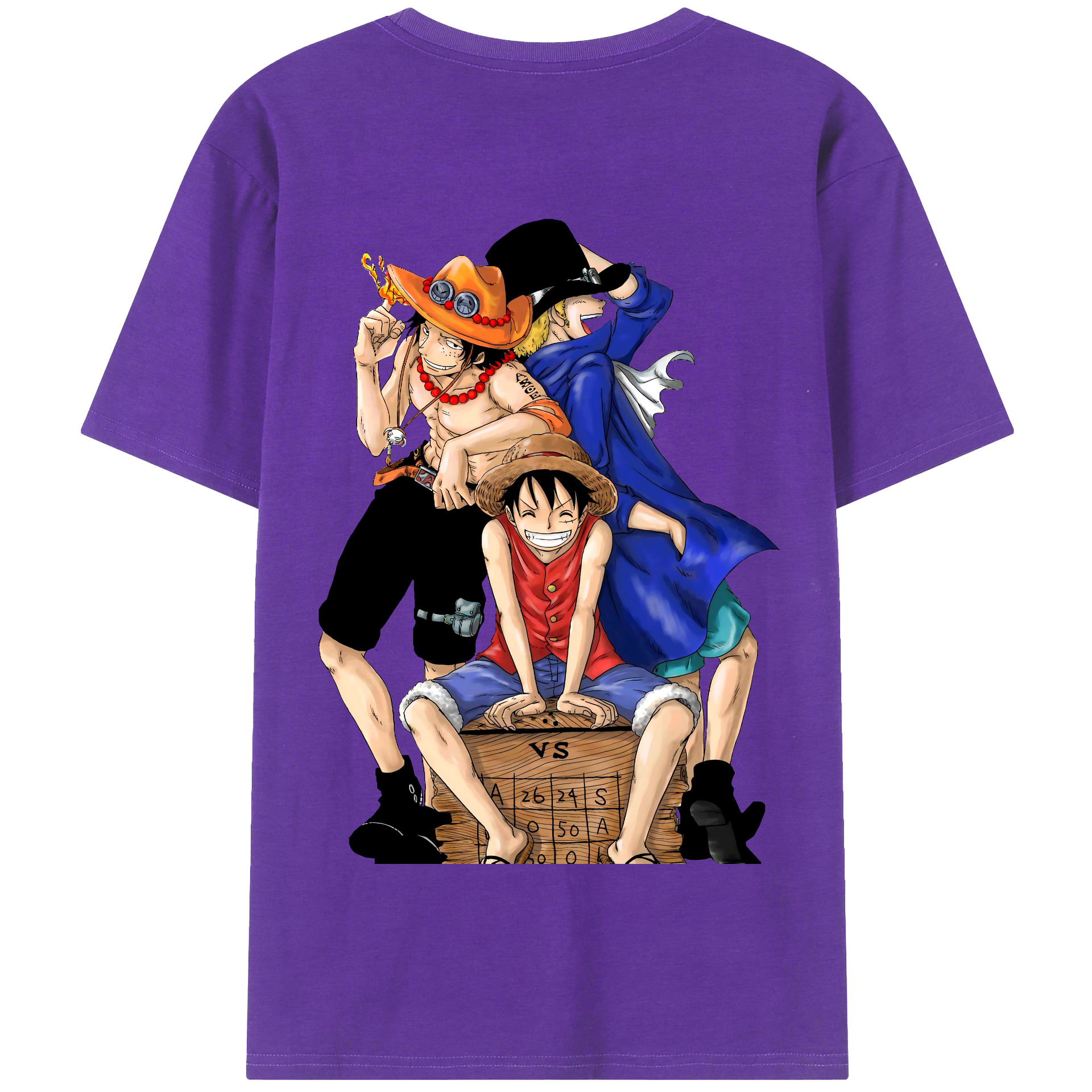 ワンピース モンキー・D・ルフィ ONE PIECE Monkey D. Luffy 綿100％半袖Tシャツ（背面プリント）