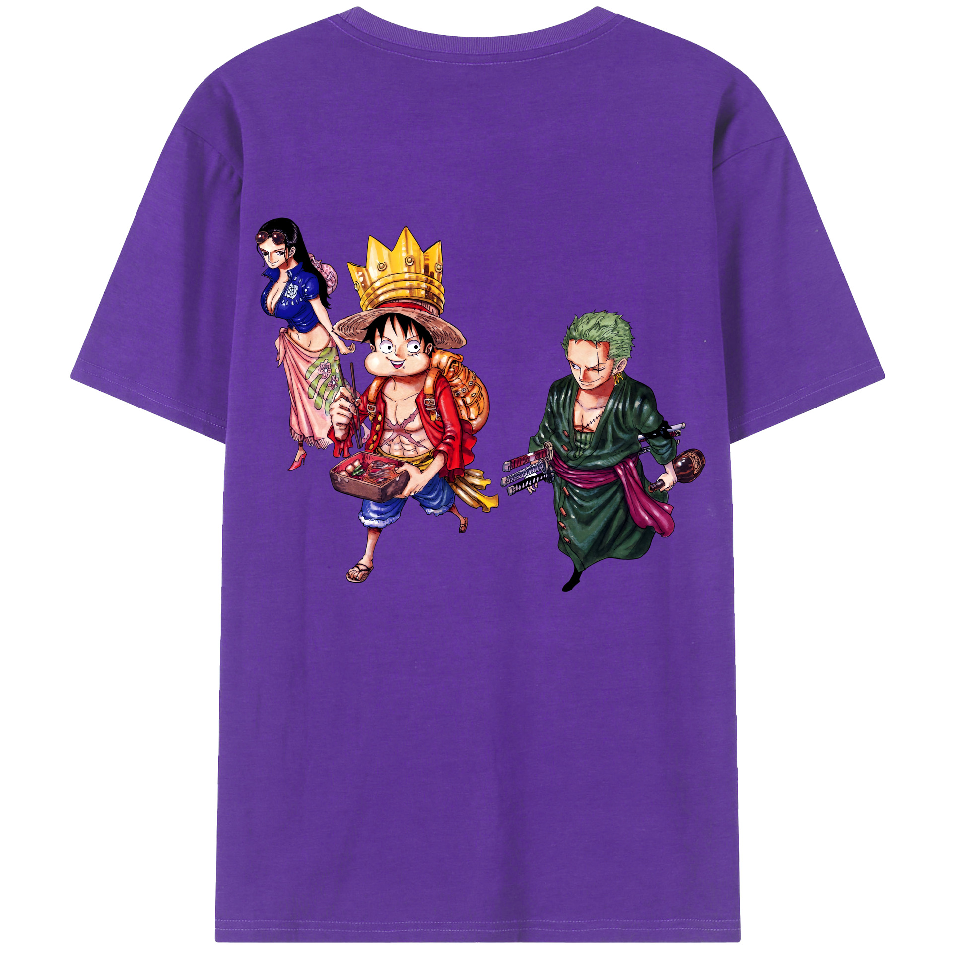 ワンピース モンキー・D・ルフィ ONE PIECE Monkey D. Luffy 綿100％半袖Tシャツ（背面プリント）