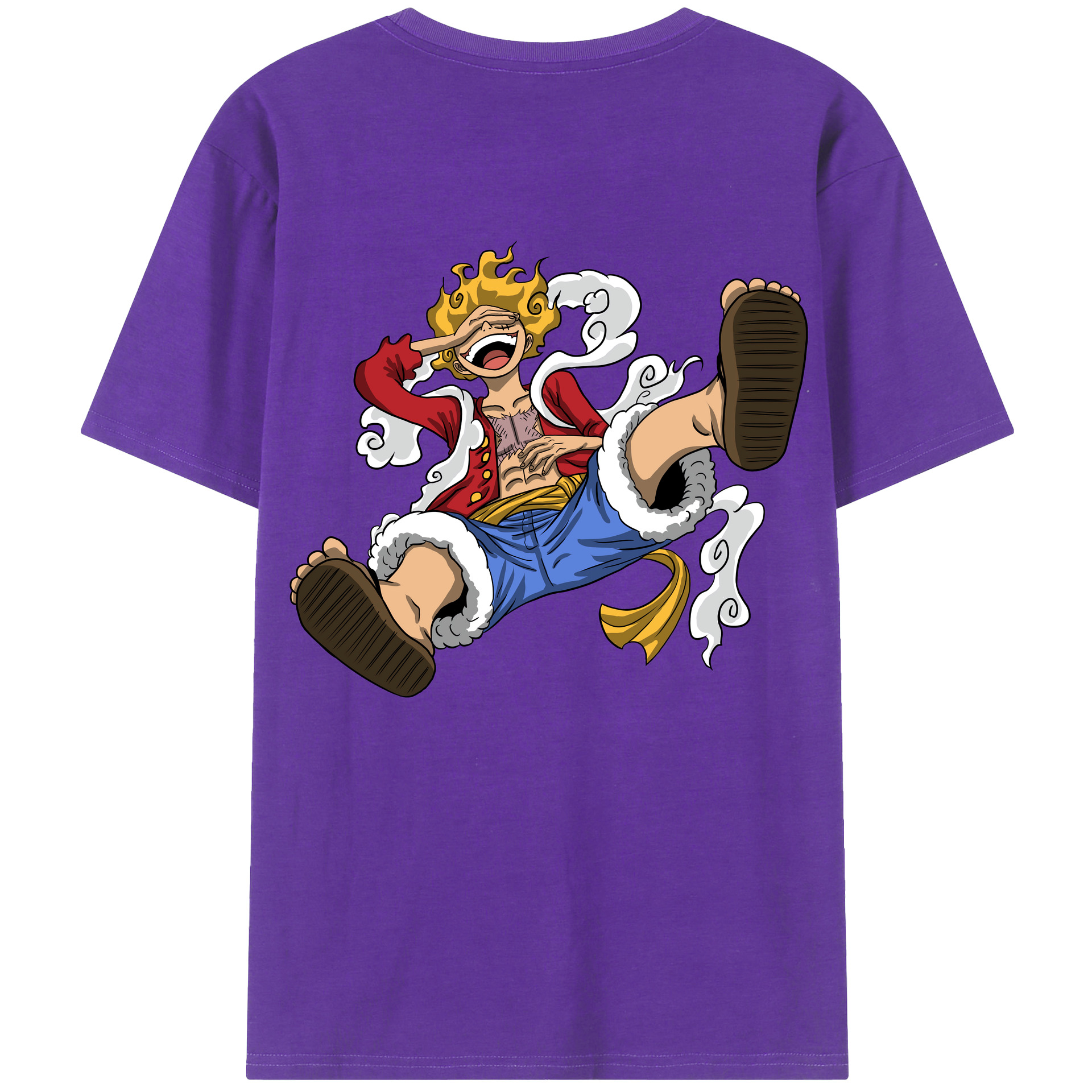 ワンピース モンキー・D・ルフィ ONE PIECE Monkey D. Luffy 綿100％半袖Tシャツ（背面プリント）