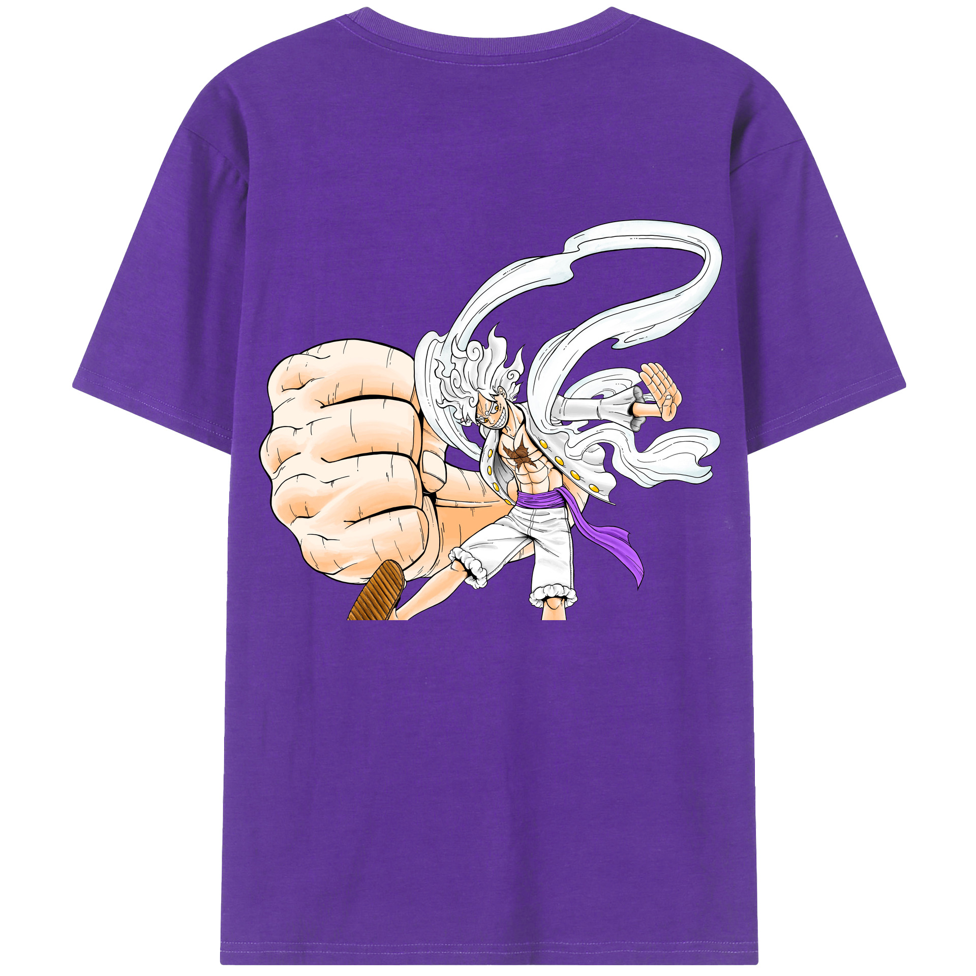 ワンピース モンキー・D・ルフィ ONE PIECE Monkey D. Luffy 綿100％半袖Tシャツ（背面プリント）