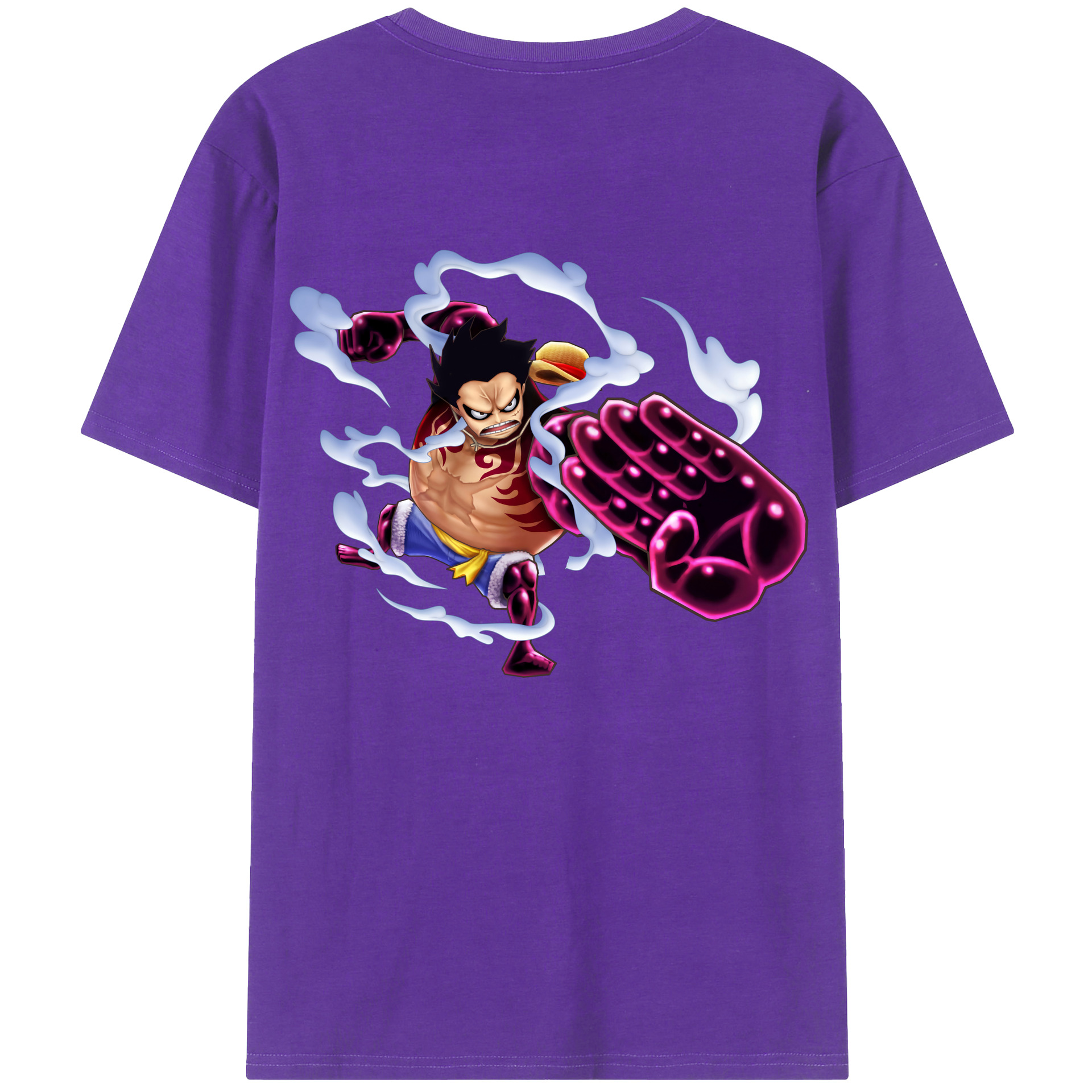 ワンピース モンキー・D・ルフィ ONE PIECE Monkey D. Luffy 綿100％半袖Tシャツ（背面プリント）