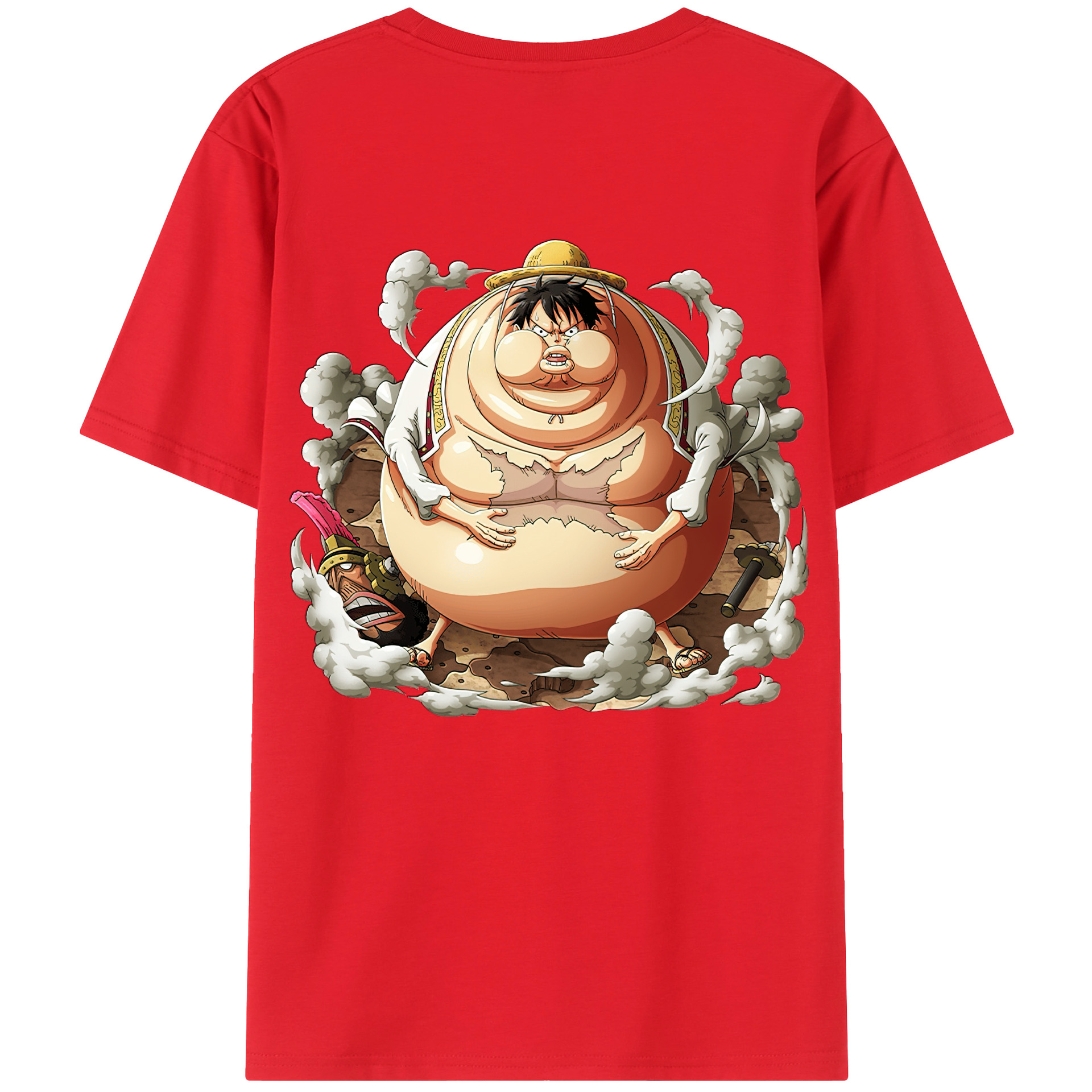 ワンピース モンキー・D・ルフィ ONE PIECE Monkey D. Luffy 綿100％半袖Tシャツ（背面プリント）