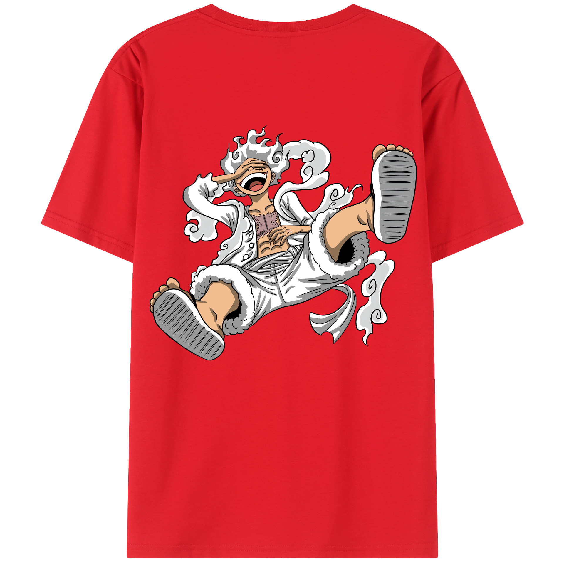 ワンピース モンキー・D・ルフィ ONE PIECE Monkey D. Luffy 綿100％半袖Tシャツ（背面プリント）
