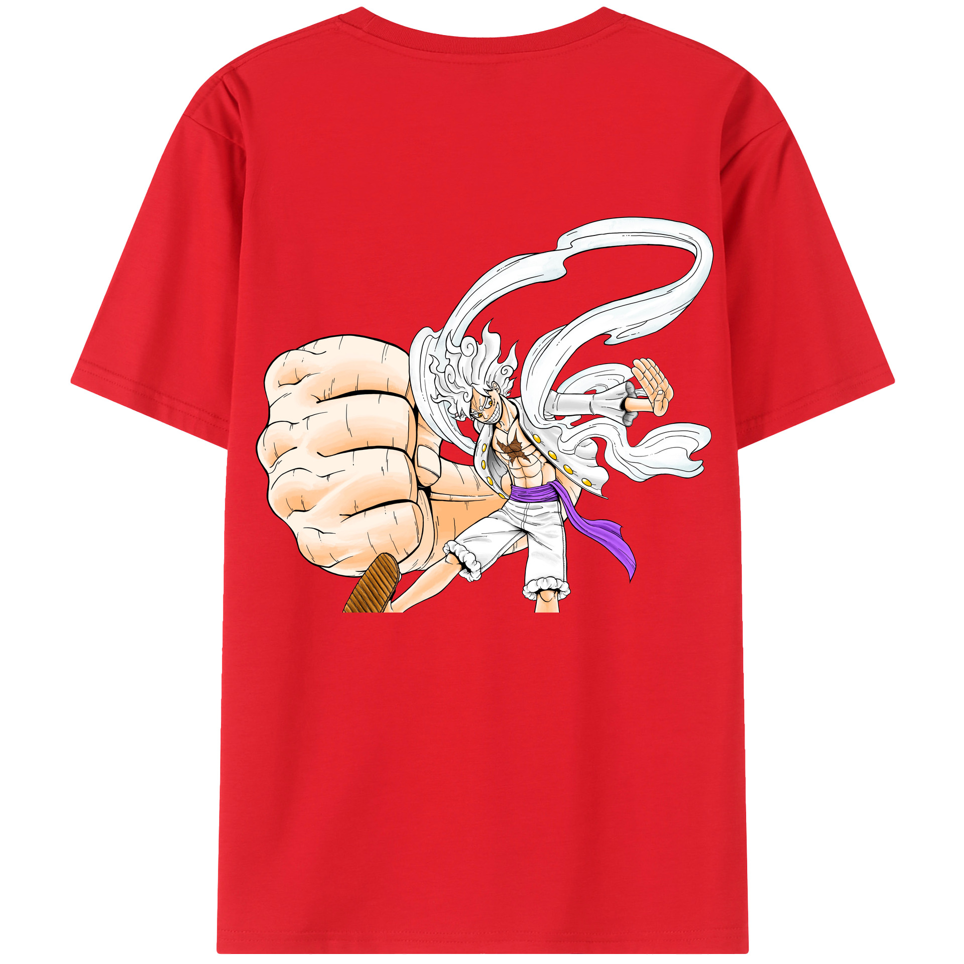 ワンピース モンキー・D・ルフィ ONE PIECE Monkey D. Luffy 綿100％半袖Tシャツ（背面プリント）
