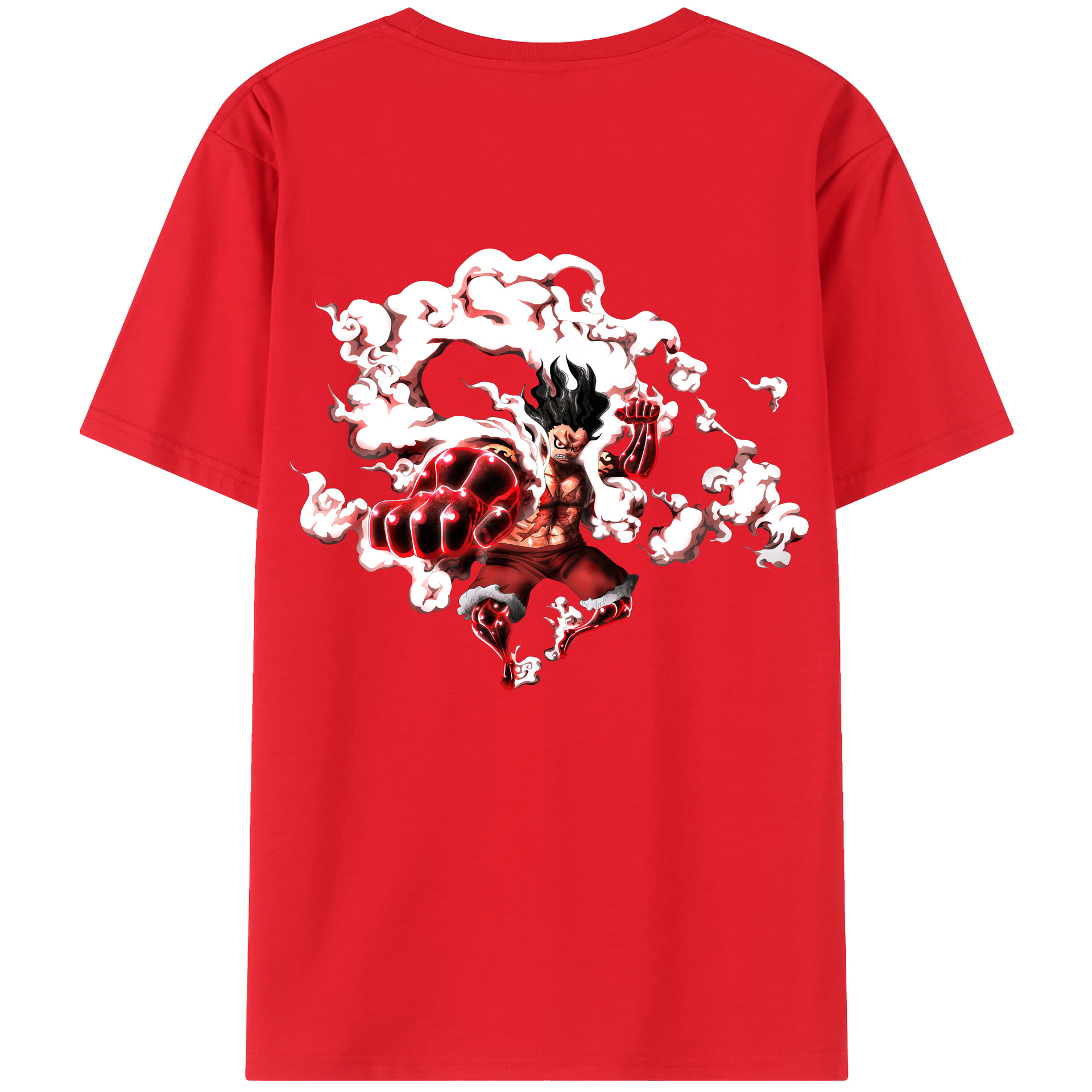 ワンピース モンキー・D・ルフィ ONE PIECE Monkey D. Luffy 綿100％半袖Tシャツ（背面プリント）