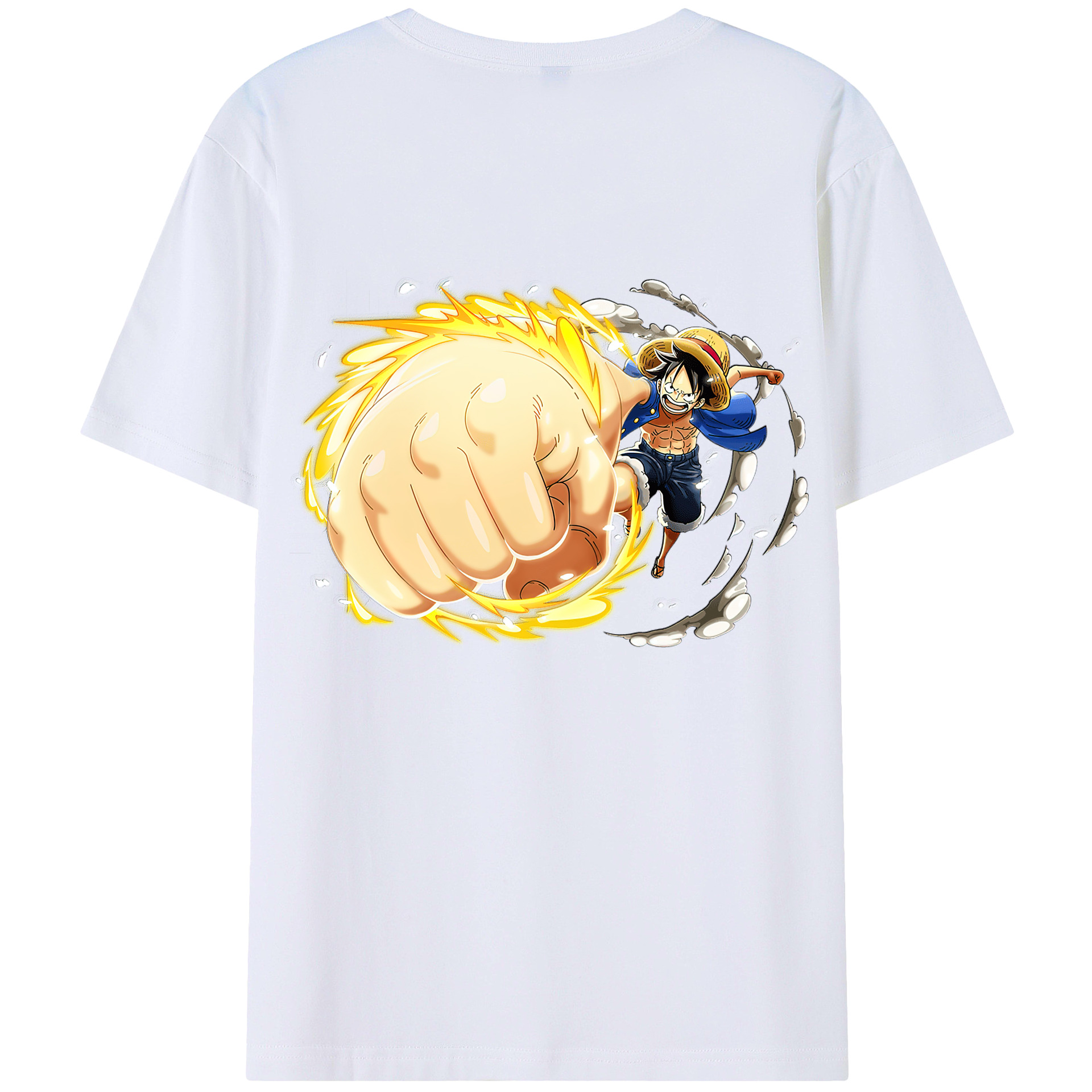 ワンピース モンキー・D・ルフィ ONE PIECE Monkey D. Luffy 綿100％半袖Tシャツ（背面プリント）