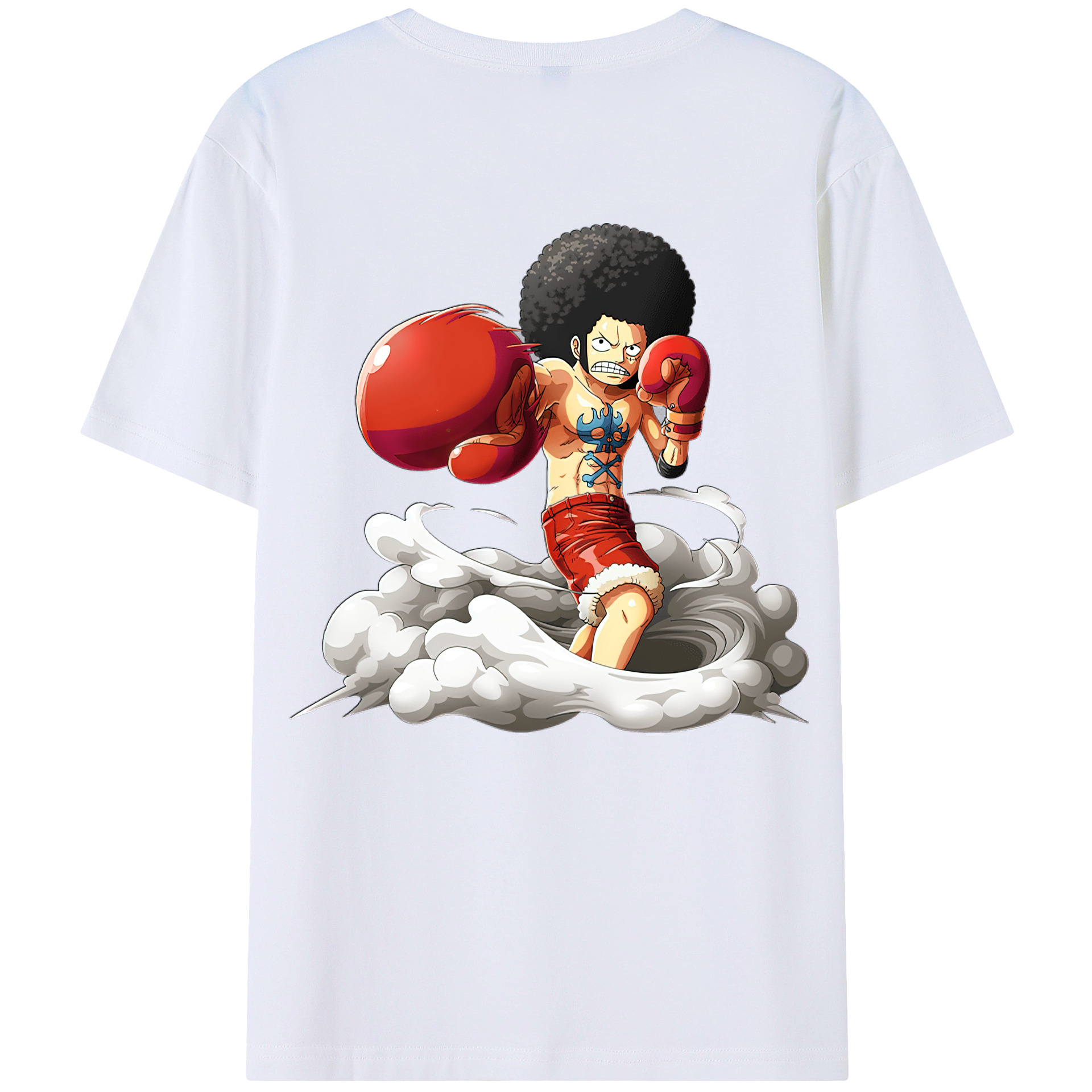 ワンピース モンキー・D・ルフィ ONE PIECE Monkey D. Luffy 綿100％半袖Tシャツ（背面プリント）