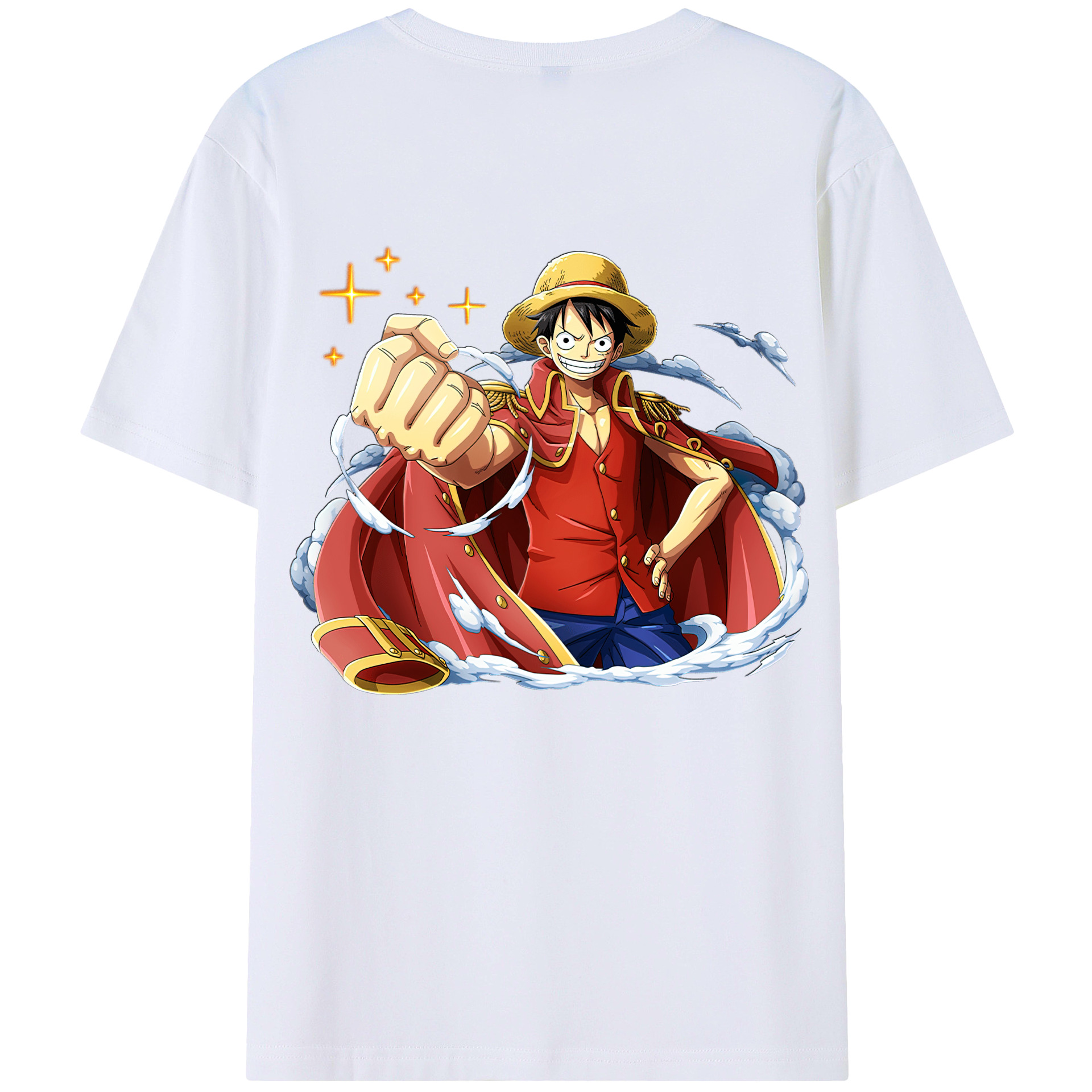 ワンピース モンキー・D・ルフィ ONE PIECE Monkey D. Luffy 綿100％半袖Tシャツ（背面プリント）
