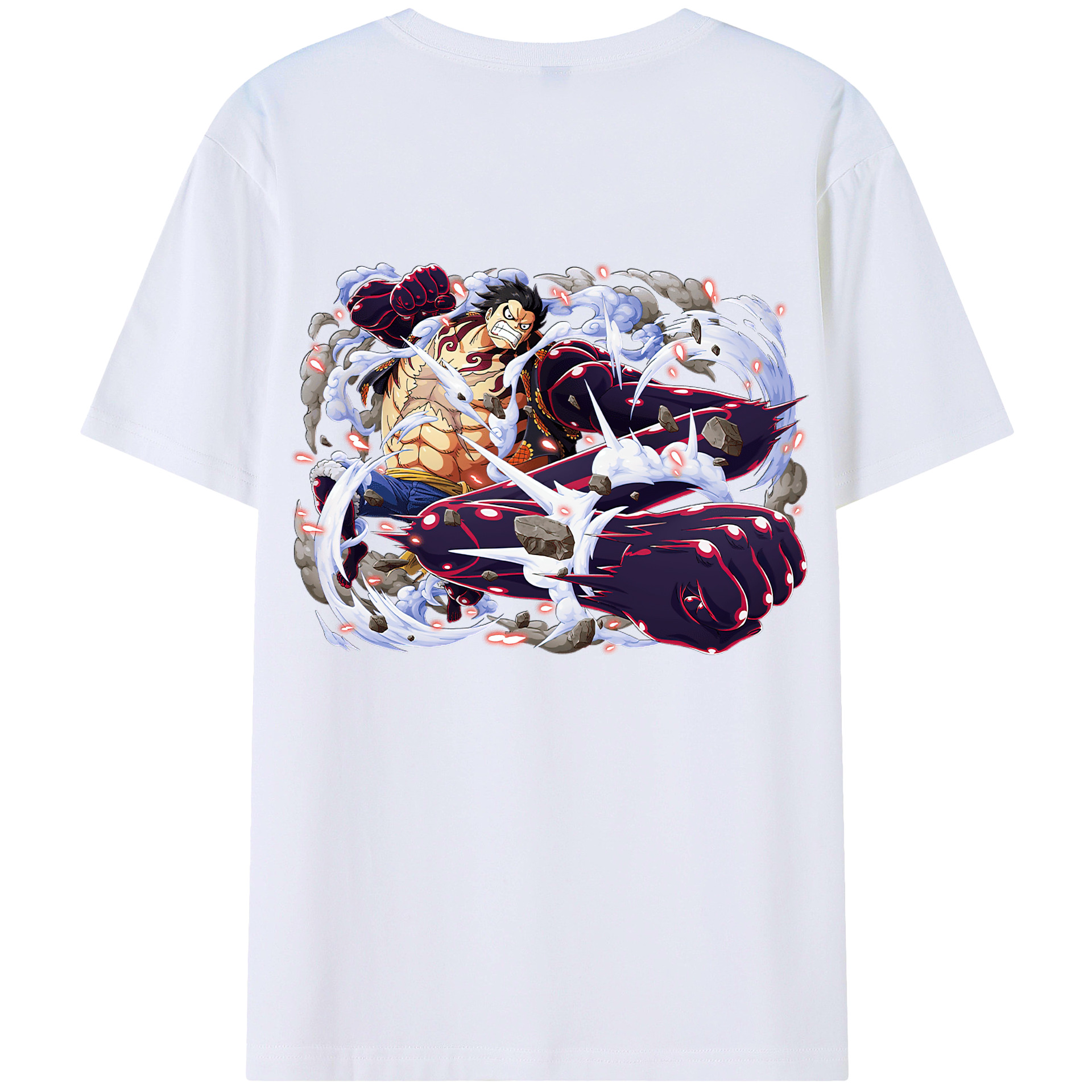 ワンピース モンキー・D・ルフィ ONE PIECE Monkey D. Luffy 綿100％半袖Tシャツ（背面プリント）