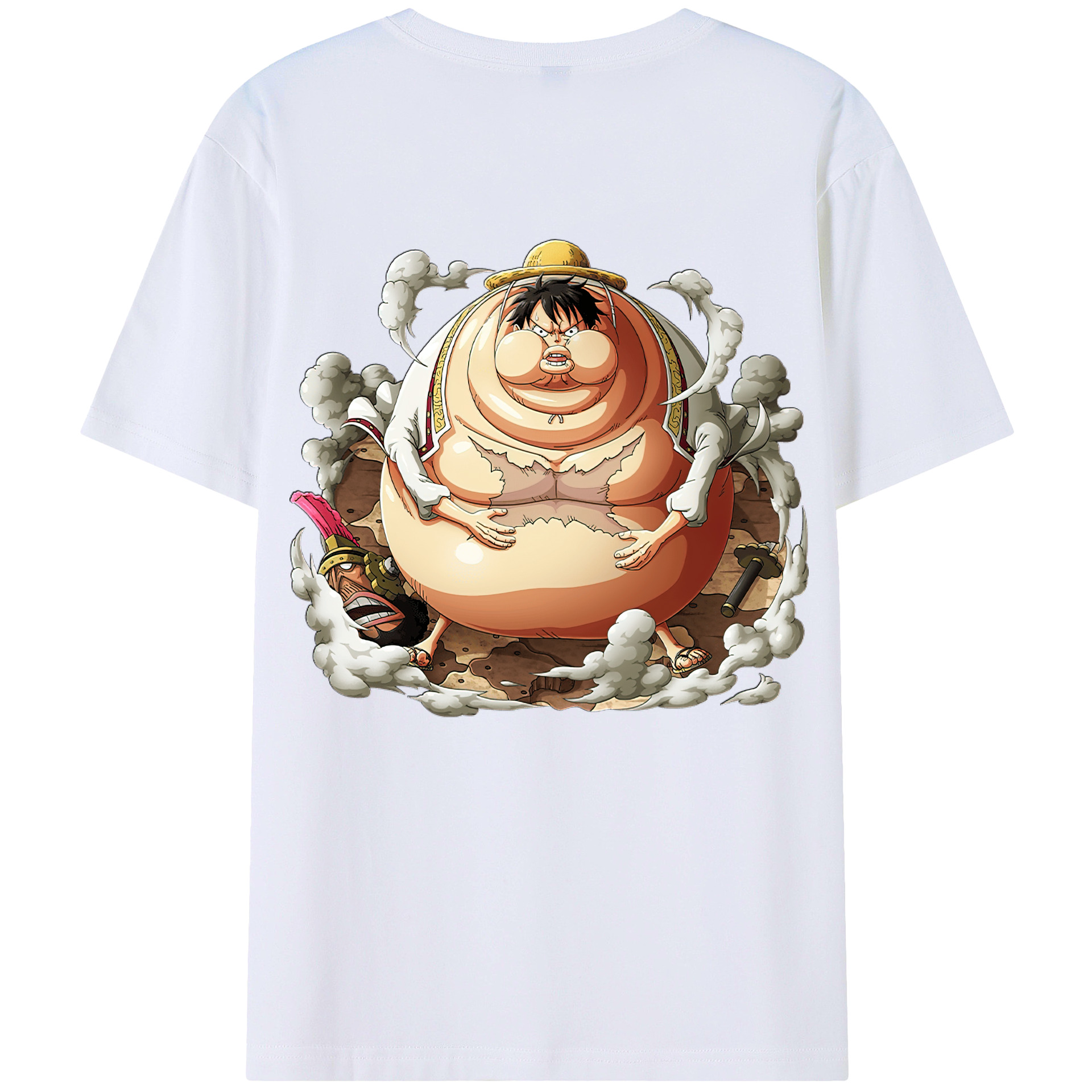 ワンピース モンキー・D・ルフィ ONE PIECE Monkey D. Luffy 綿100％半袖Tシャツ（背面プリント）