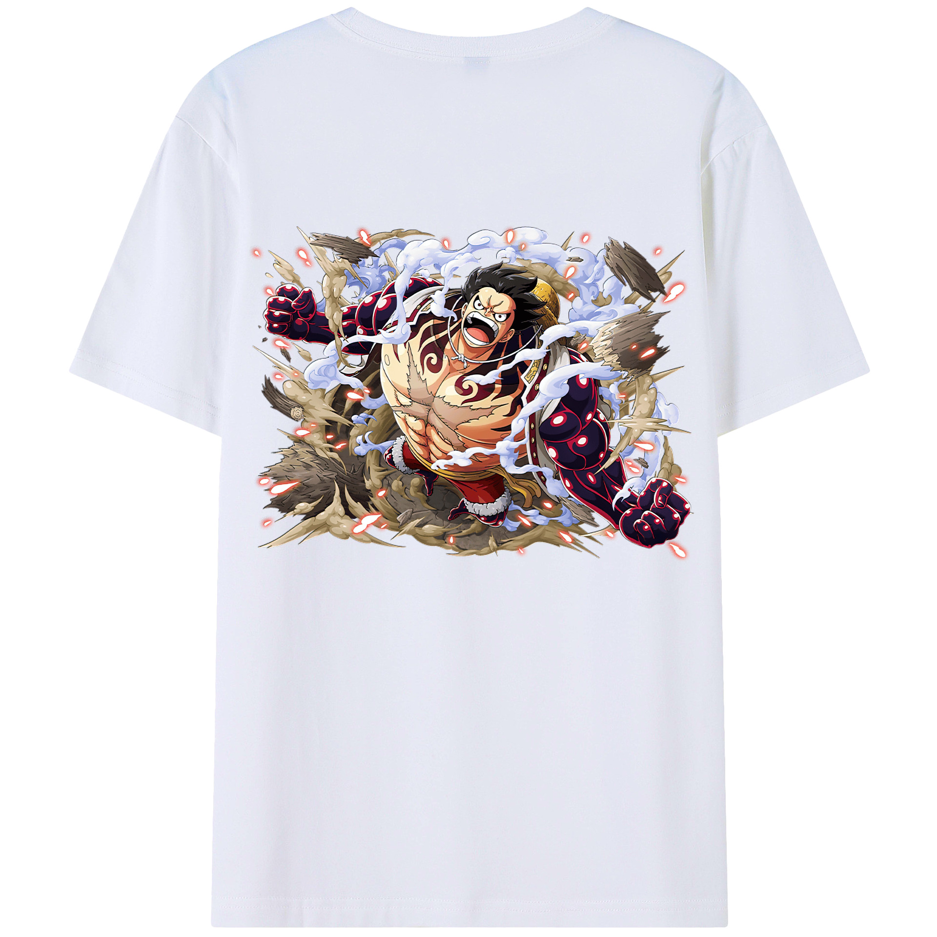 ワンピース モンキー・D・ルフィ ONE PIECE Monkey D. Luffy 綿100％半袖Tシャツ（背面プリント）
