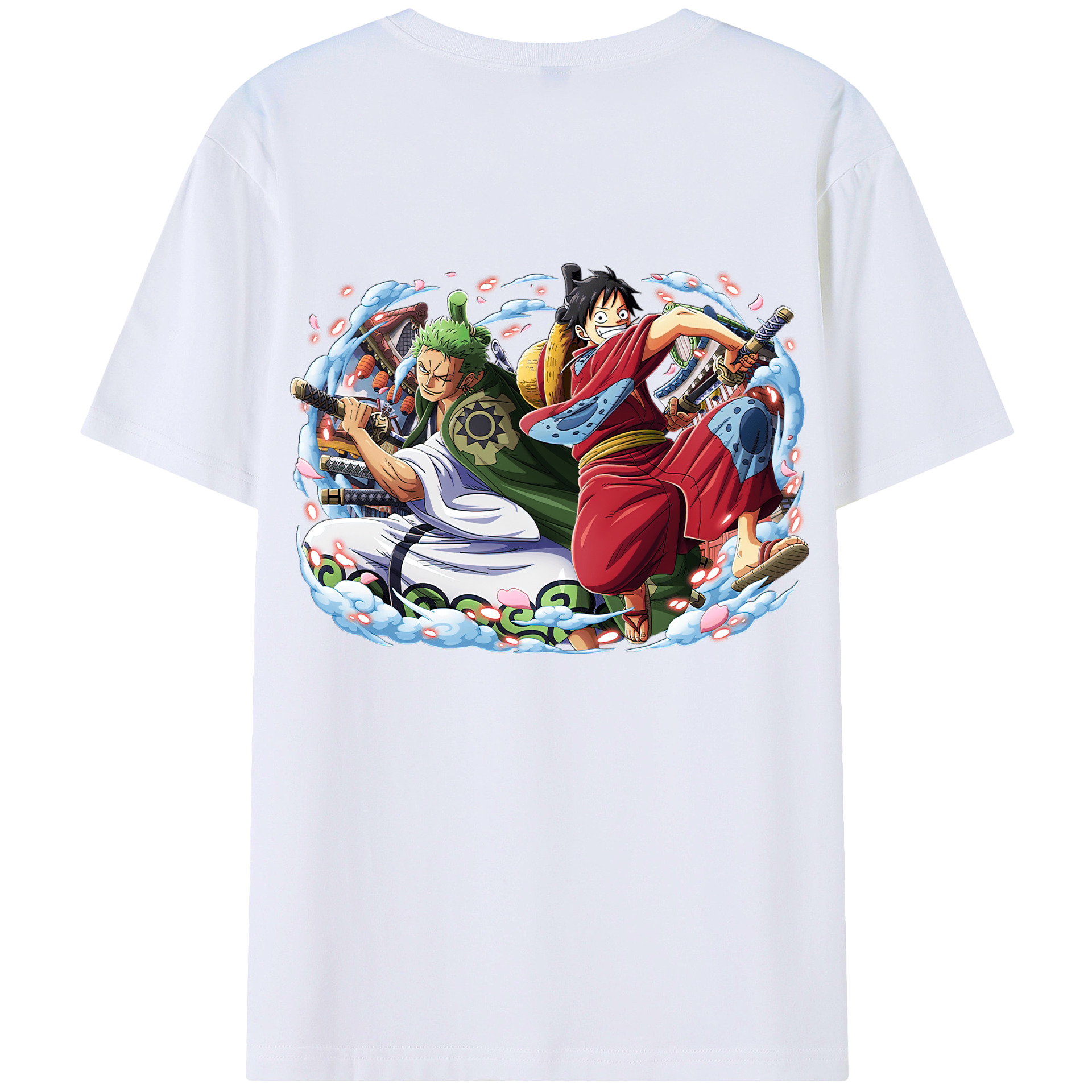 （画像用） ワンピース モンキー・D・ルフィ ONE PIECE Monkey D. Luffy 綿100％半袖Tシャツ（背面プリント）