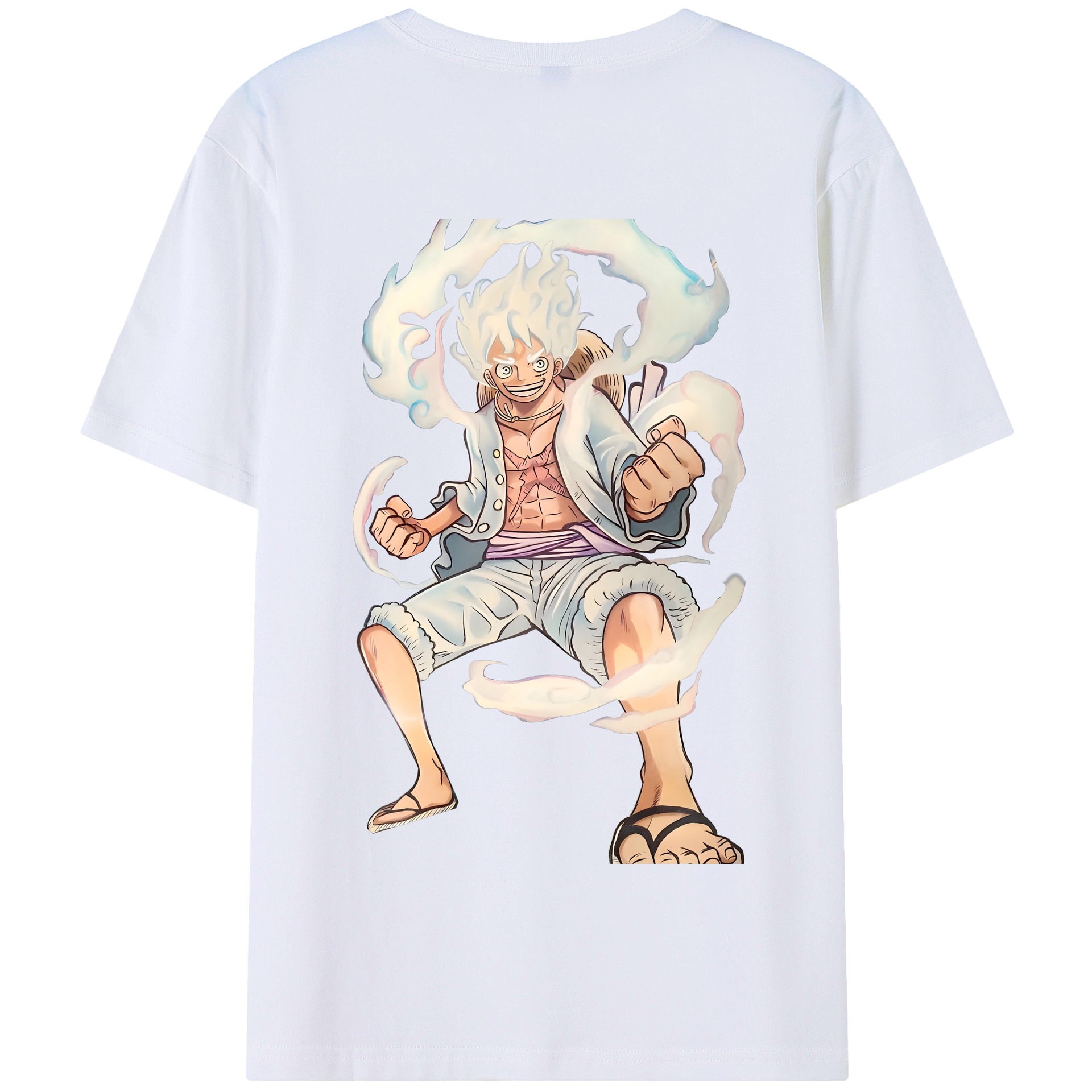 ワンピース モンキー・D・ルフィ ONE PIECE Monkey D. Luffy 綿100％半袖Tシャツ（背面プリント）