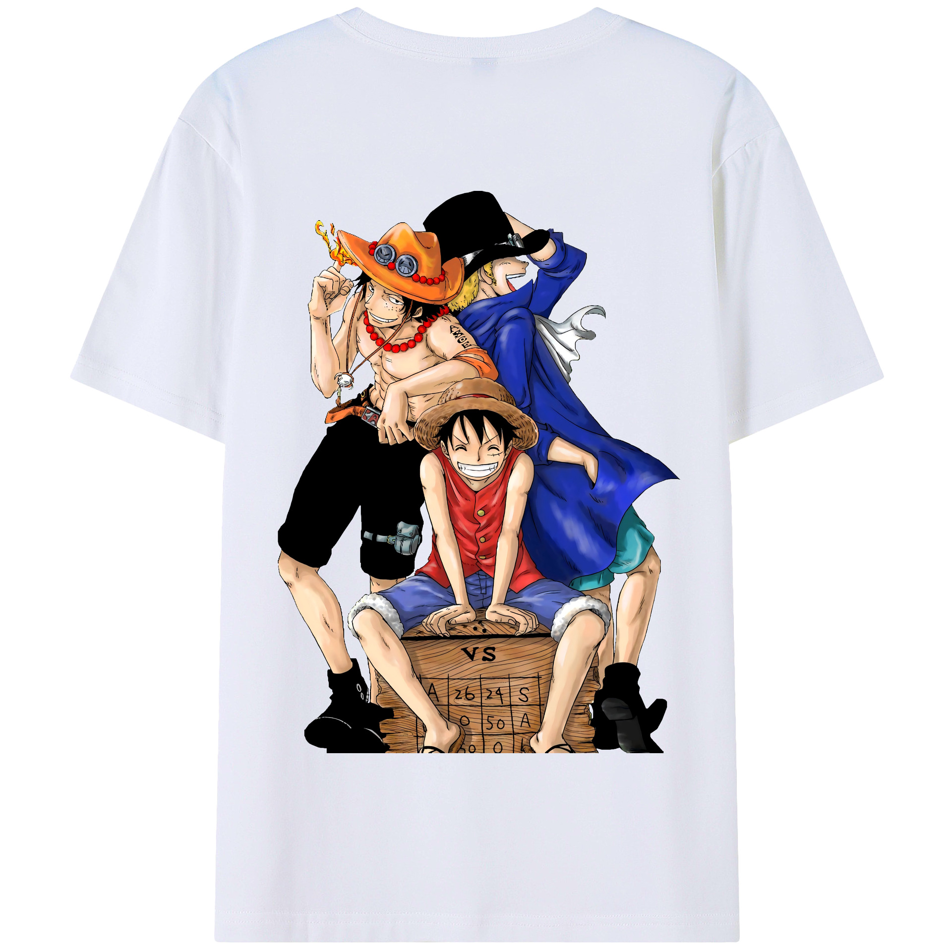 ワンピース モンキー・D・ルフィ ONE PIECE Monkey D. Luffy 綿100％半袖Tシャツ（背面プリント）