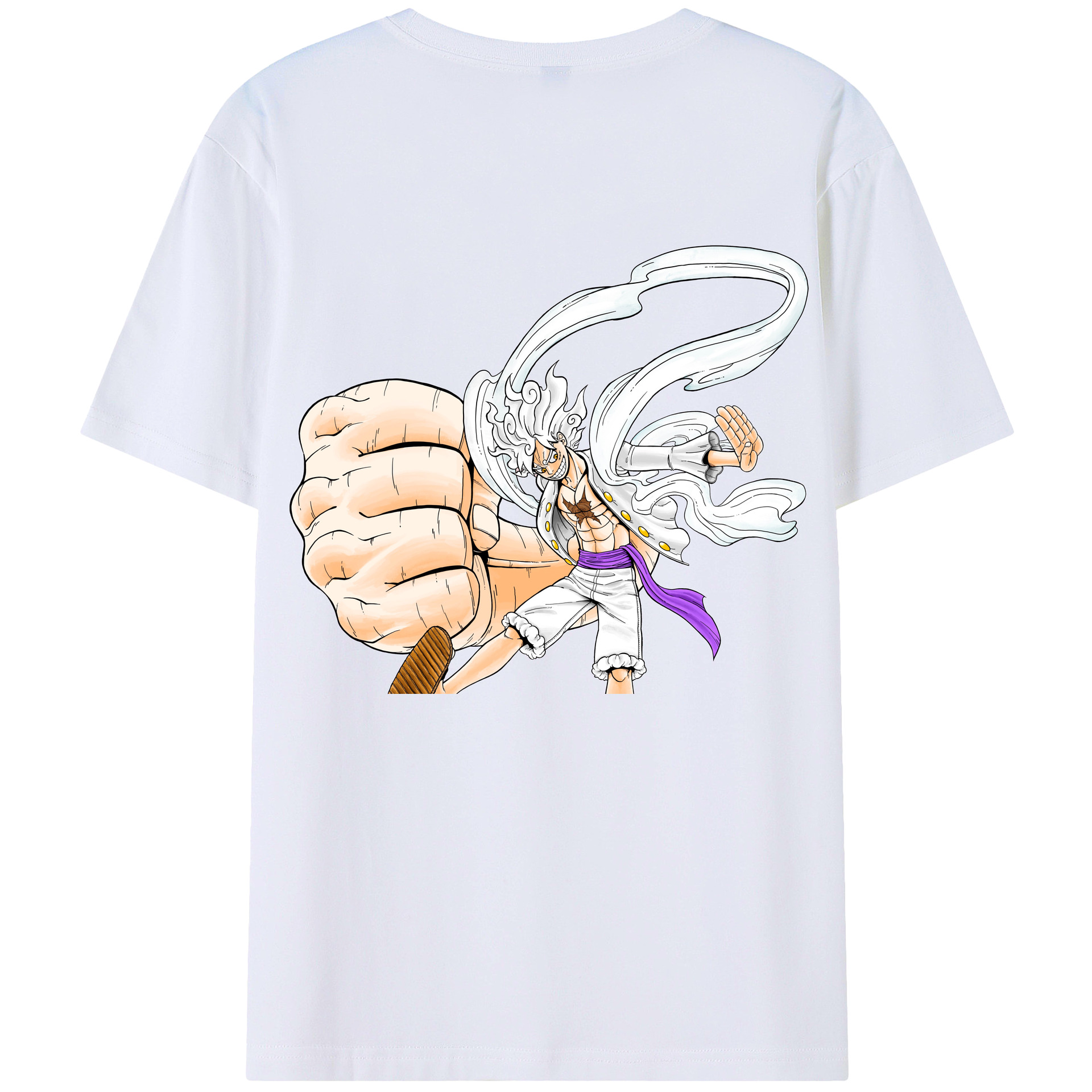 ワンピース モンキー・D・ルフィ ONE PIECE Monkey D. Luffy 綿100％半袖Tシャツ（背面プリント）