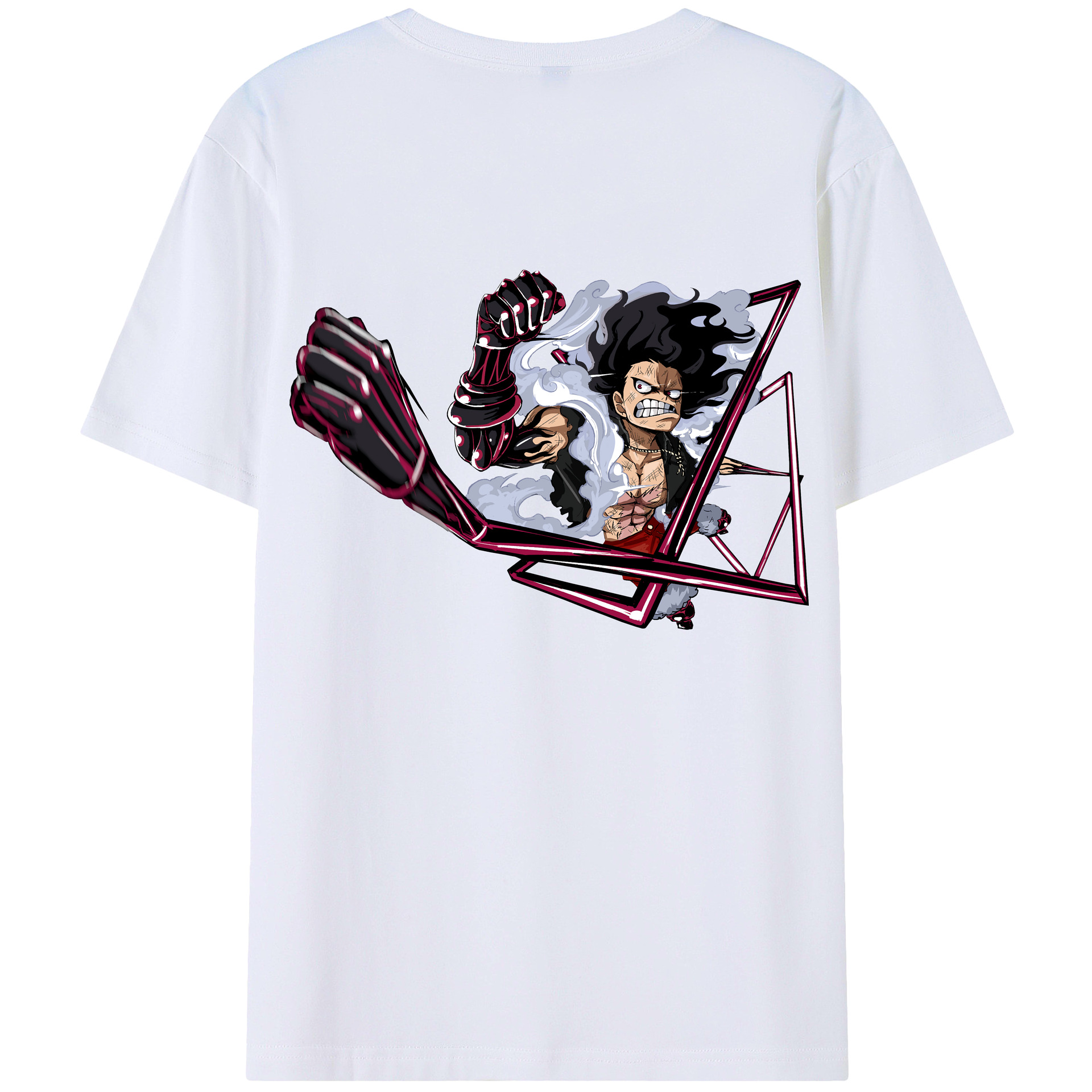 ワンピース モンキー・D・ルフィ ONE PIECE Monkey D. Luffy 綿100％半袖Tシャツ（背面プリント）
