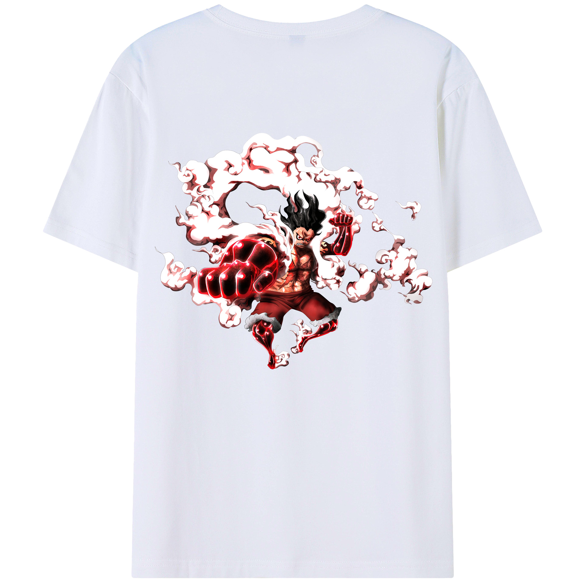 ワンピース モンキー・D・ルフィ ONE PIECE Monkey D. Luffy 綿100％半袖Tシャツ（背面プリント）