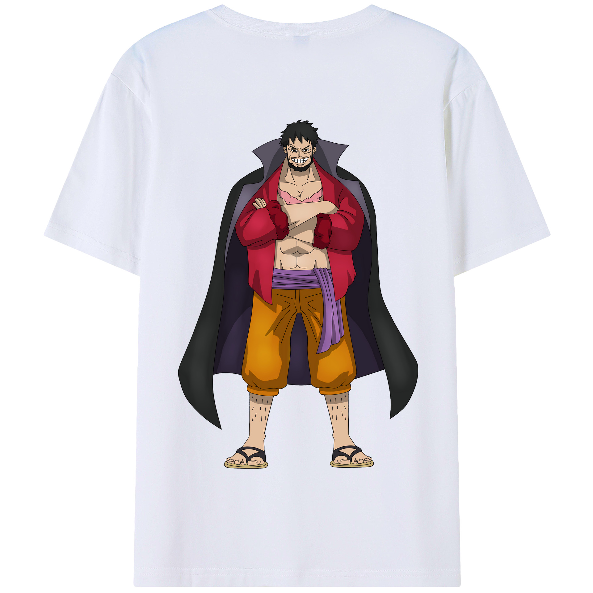 （画像用） ワンピース モンキー・D・ルフィ ONE PIECE Monkey D. Luffy 綿100％半袖Tシャツ（背面プリント）