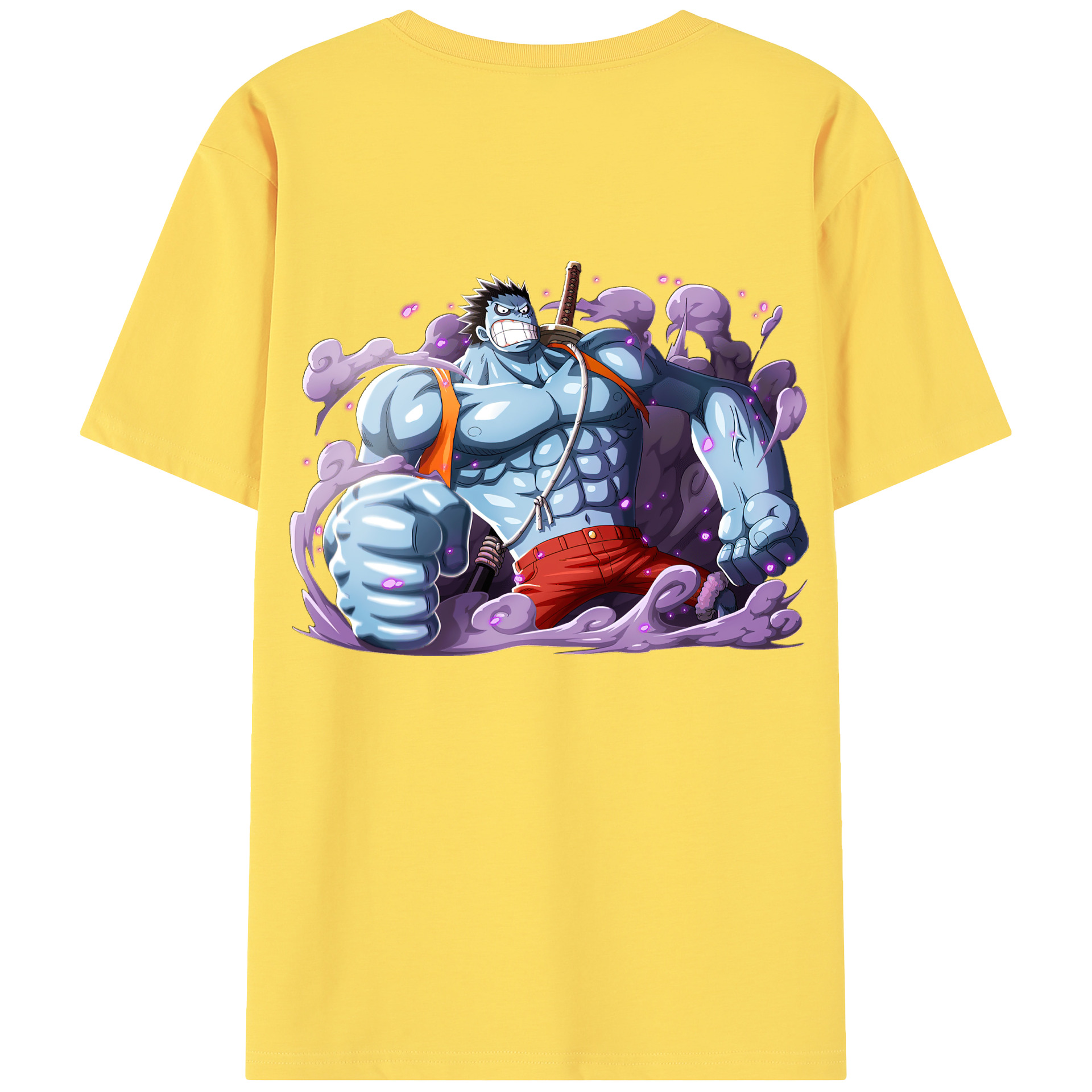 ワンピース モンキー・D・ルフィ ONE PIECE Monkey D. Luffy 綿100％半袖Tシャツ（背面プリント）