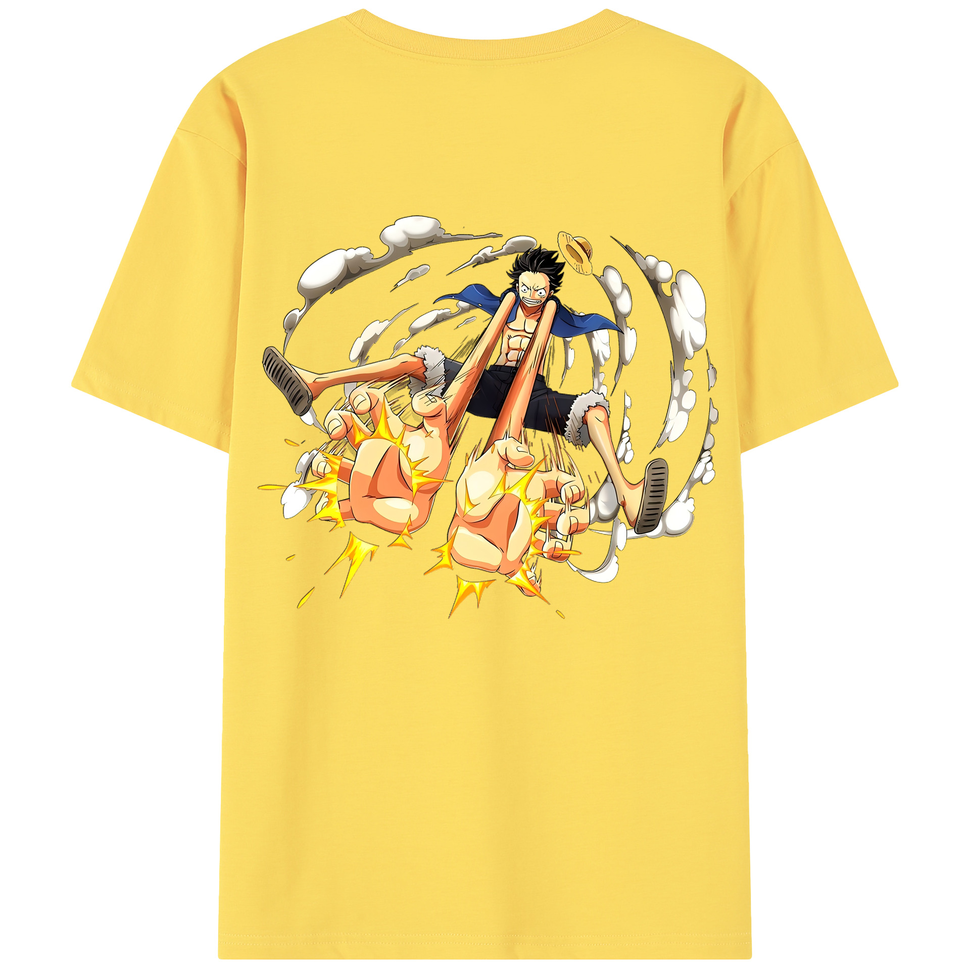ワンピース モンキー・D・ルフィ ONE PIECE Monkey D. Luffy 綿100％半袖Tシャツ（背面プリント）
