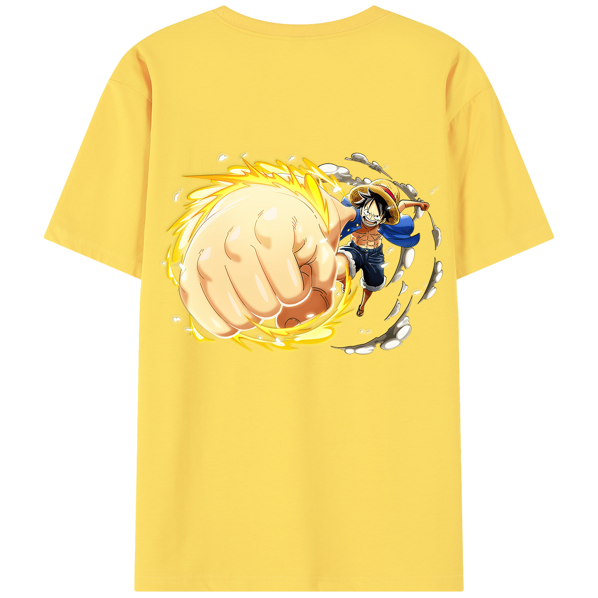 ワンピース モンキー・D・ルフィ ONE PIECE Monkey D. Luffy 綿100％半袖Tシャツ（背面プリント）