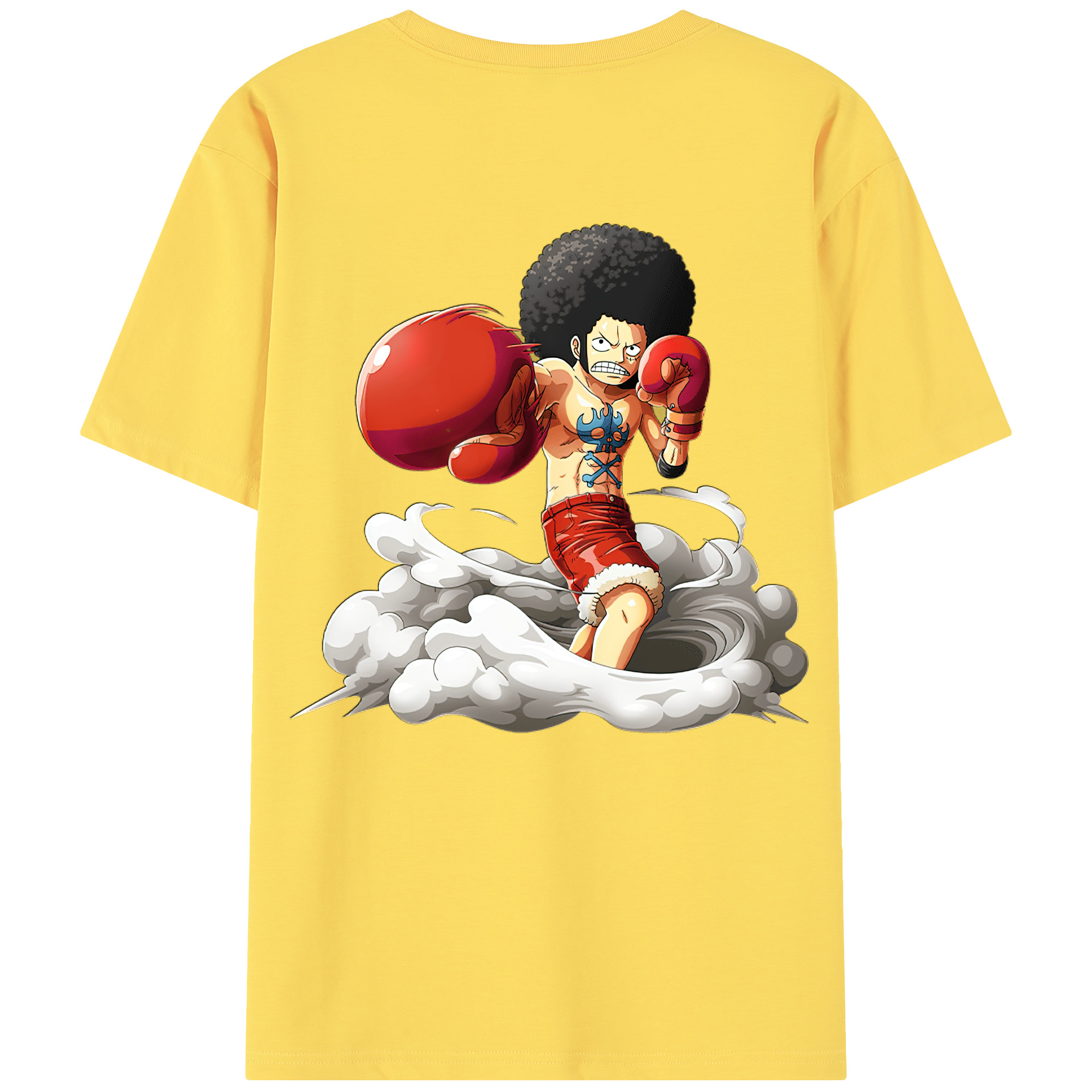 ワンピース モンキー・D・ルフィ ONE PIECE Monkey D. Luffy 綿100％半袖Tシャツ（背面プリント）