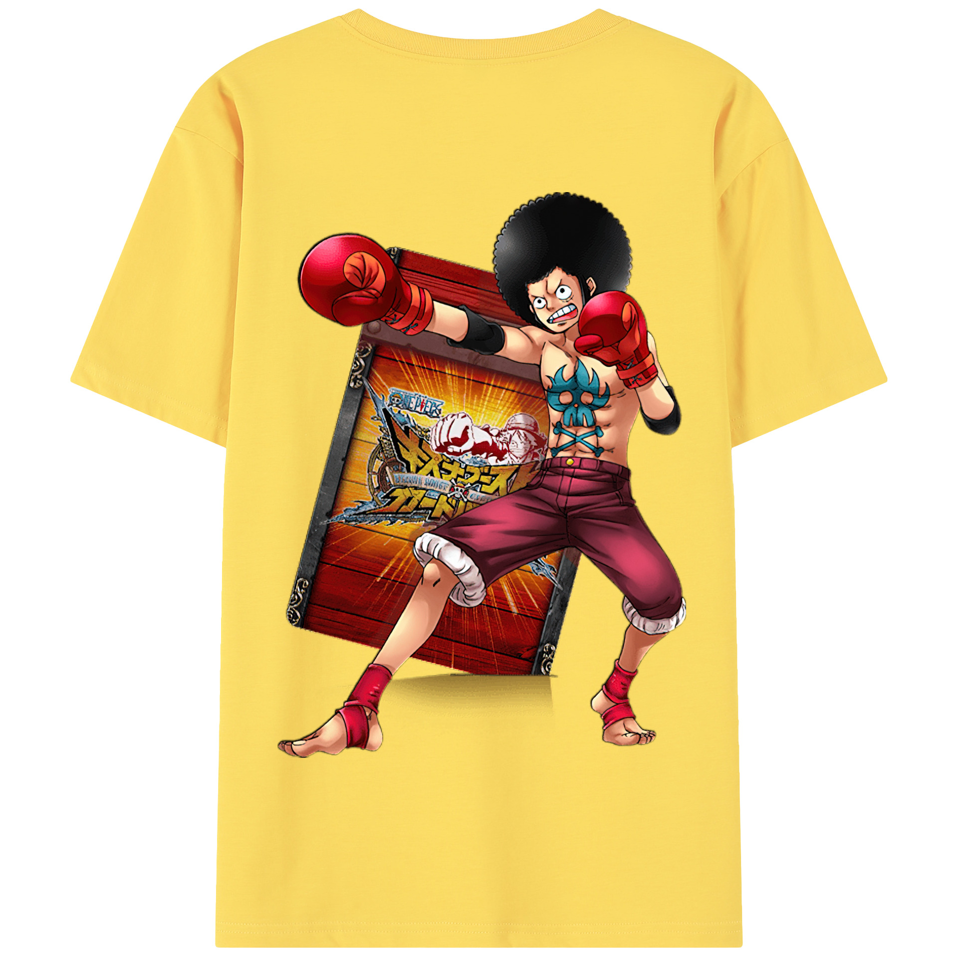 ワンピース モンキー・D・ルフィ ONE PIECE Monkey D. Luffy 綿100％半袖Tシャツ（背面プリント）
