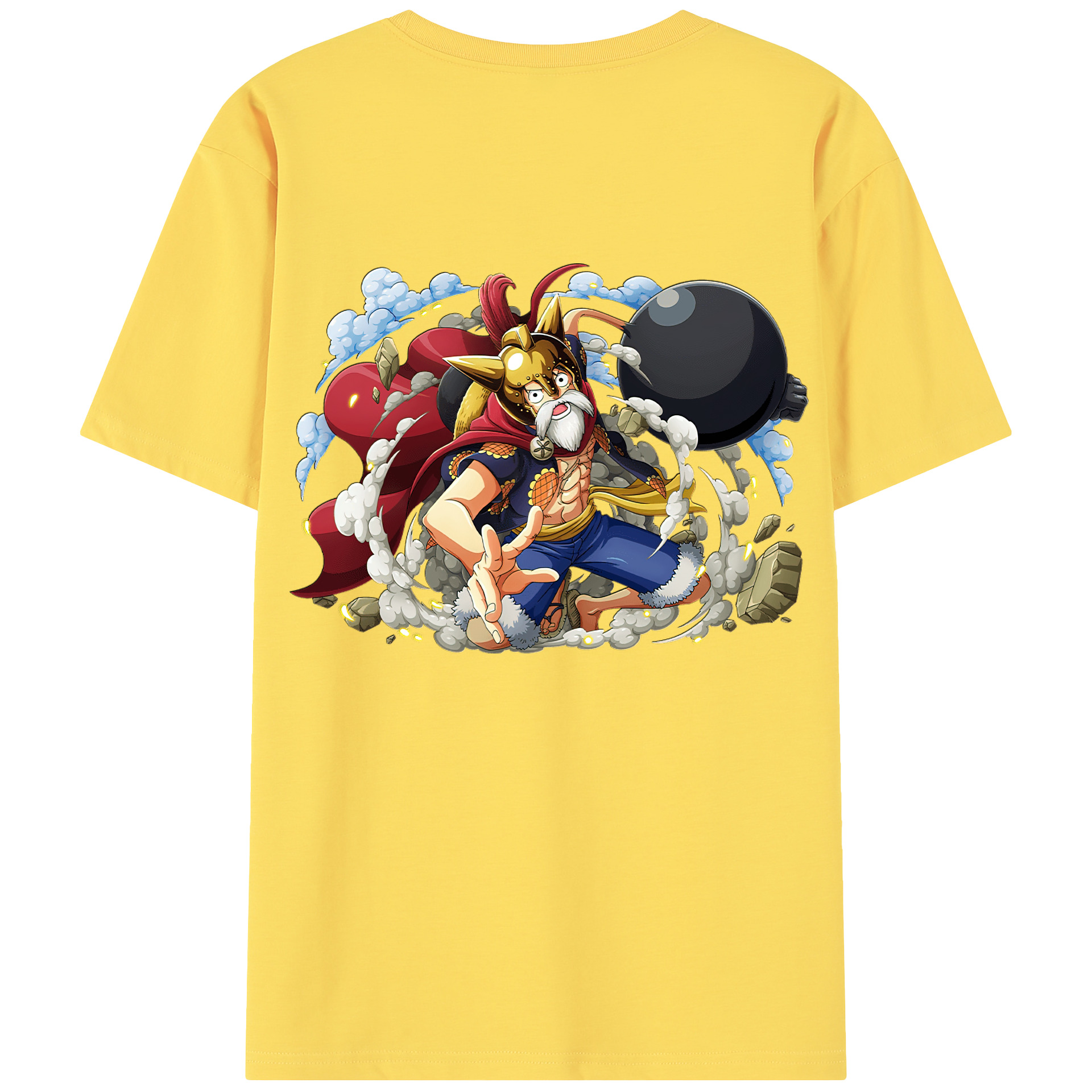 ワンピース モンキー・D・ルフィ ONE PIECE Monkey D. Luffy 綿100％半袖Tシャツ（背面プリント）