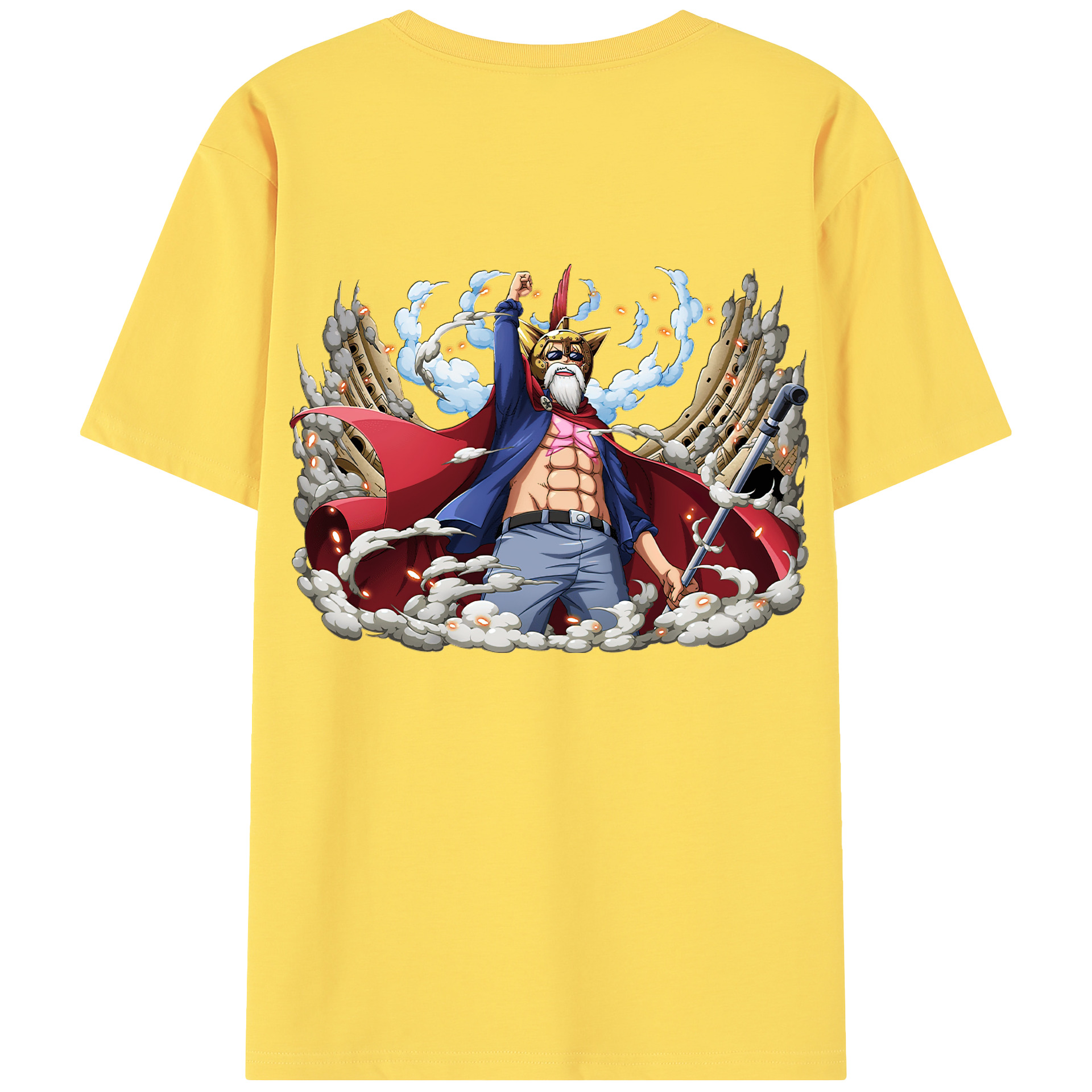 ワンピース モンキー・D・ルフィ ONE PIECE Monkey D. Luffy 綿100％半袖Tシャツ（背面プリント）