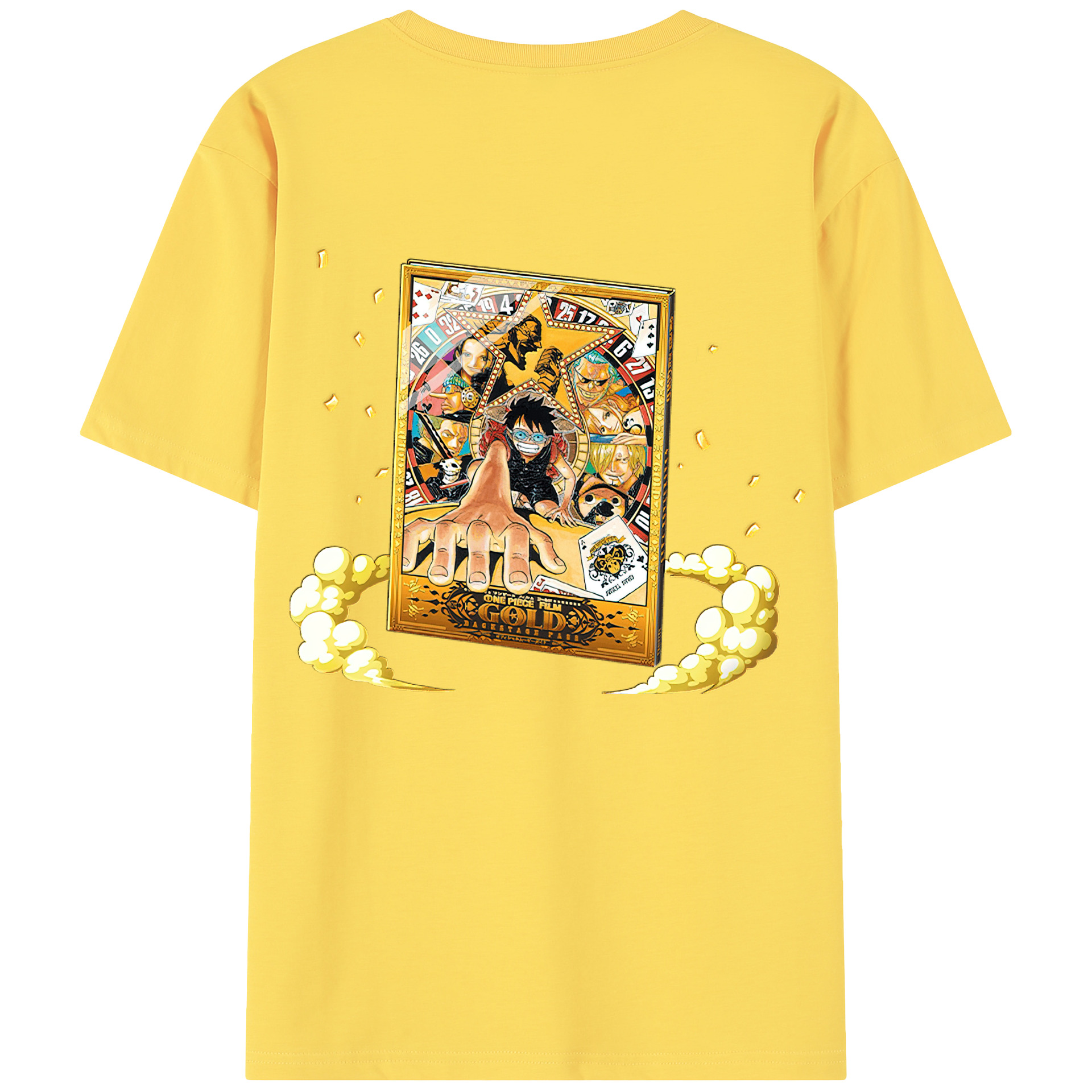 ワンピース モンキー・D・ルフィ ONE PIECE Monkey D. Luffy 綿100％半袖Tシャツ（背面プリント）