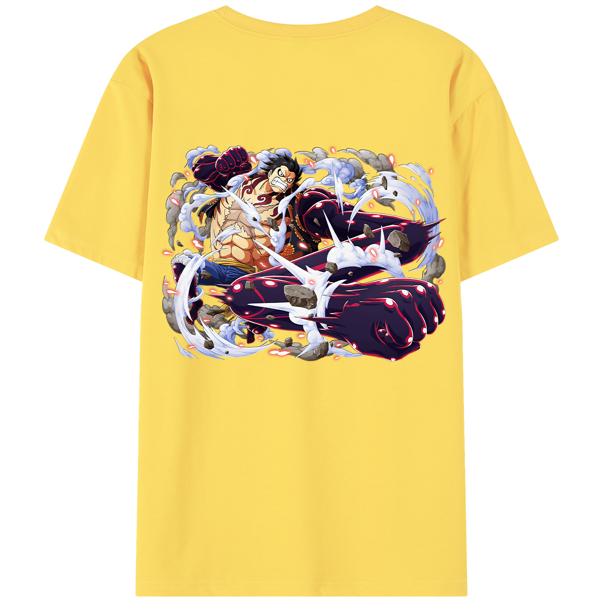 ワンピース モンキー・D・ルフィ ONE PIECE Monkey D. Luffy 綿100％半袖Tシャツ（背面プリント）