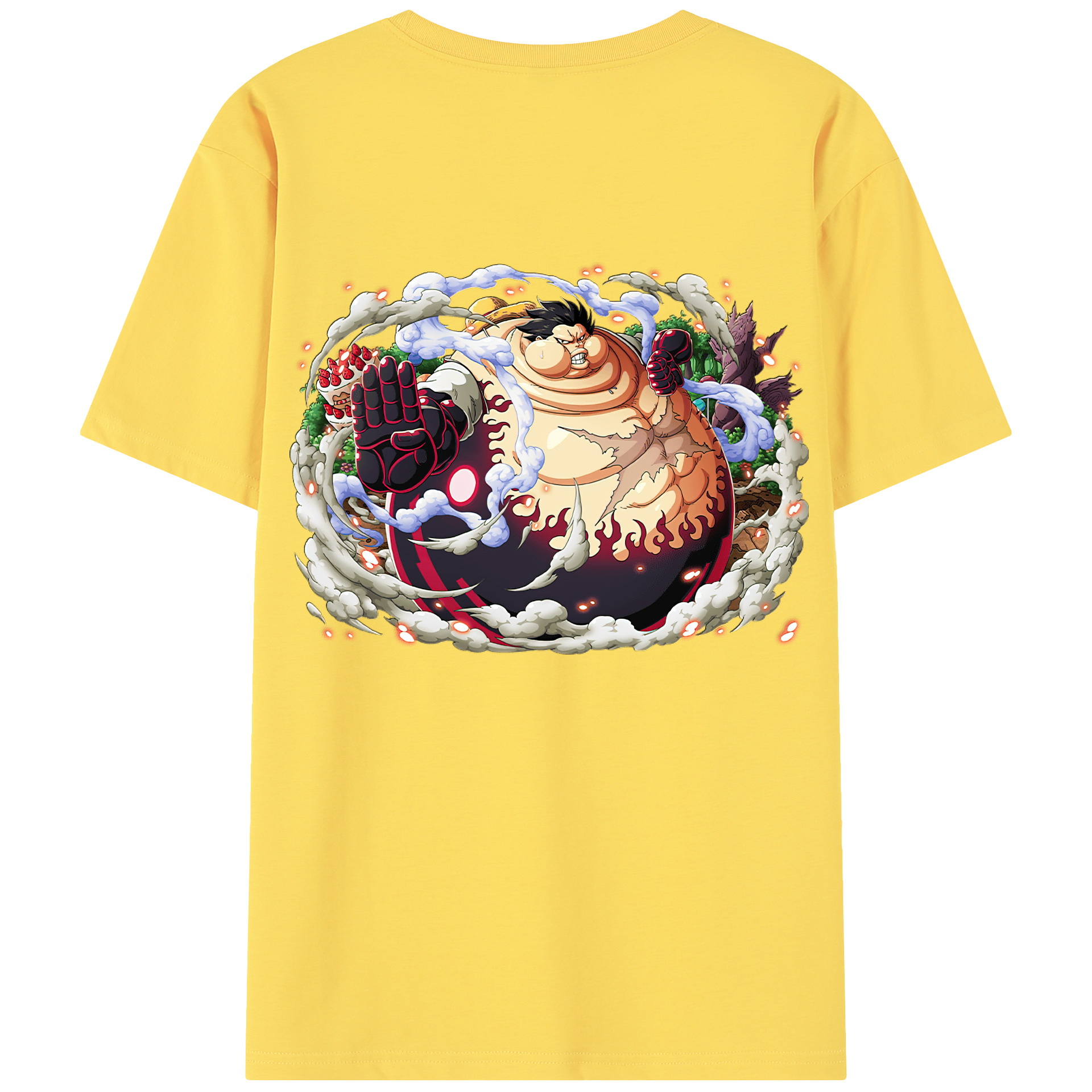 ワンピース モンキー・D・ルフィ ONE PIECE Monkey D. Luffy 綿100％半袖Tシャツ（背面プリント）