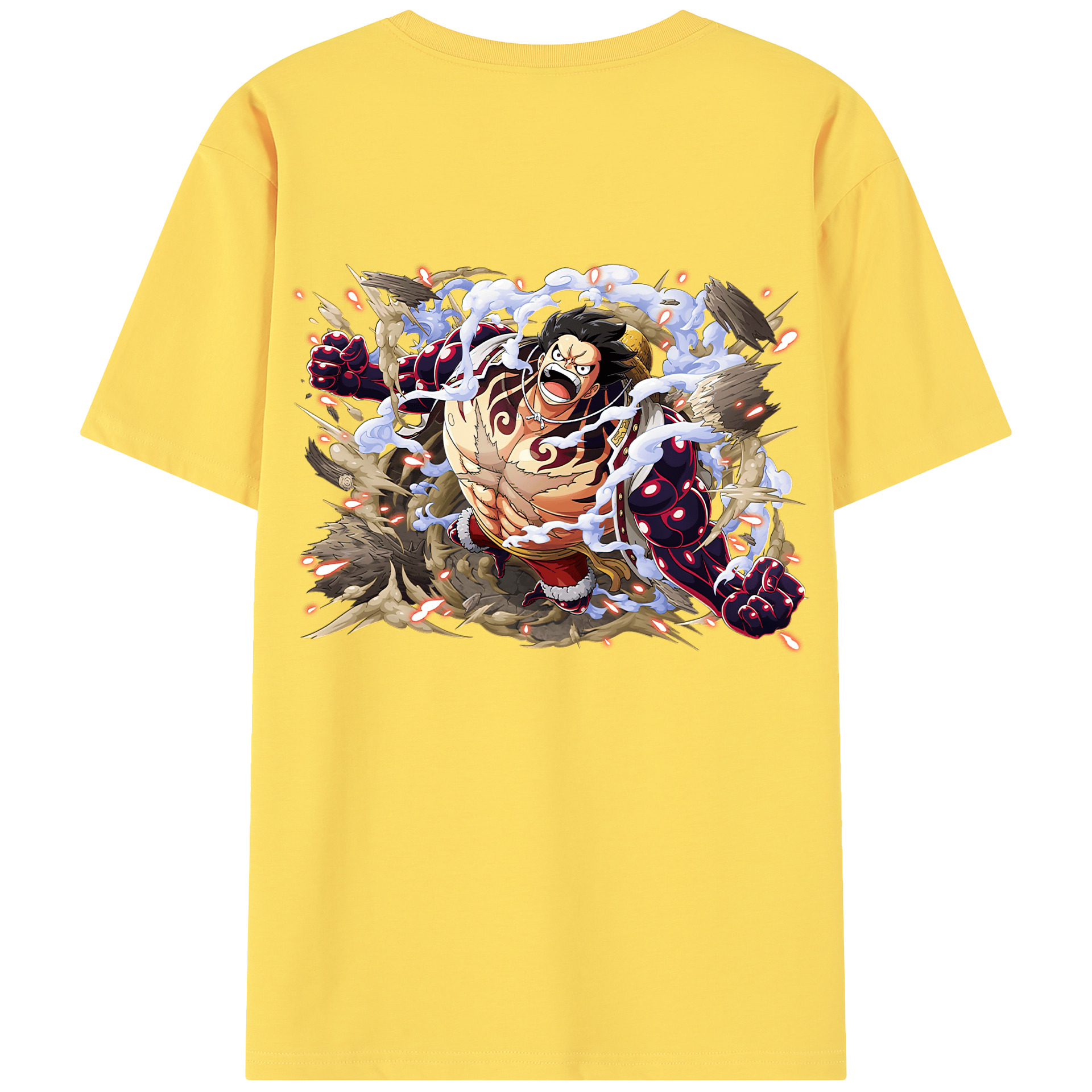ワンピース モンキー・D・ルフィ ONE PIECE Monkey D. Luffy 綿100％半袖Tシャツ（背面プリント）