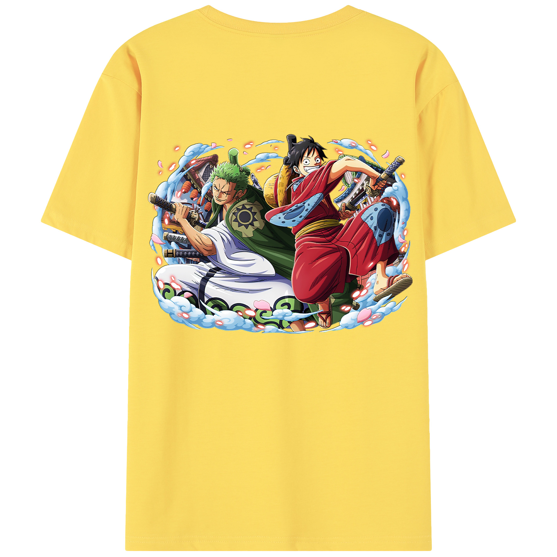 （画像用） ワンピース モンキー・D・ルフィ ONE PIECE Monkey D. Luffy 綿100％半袖Tシャツ（背面プリント）