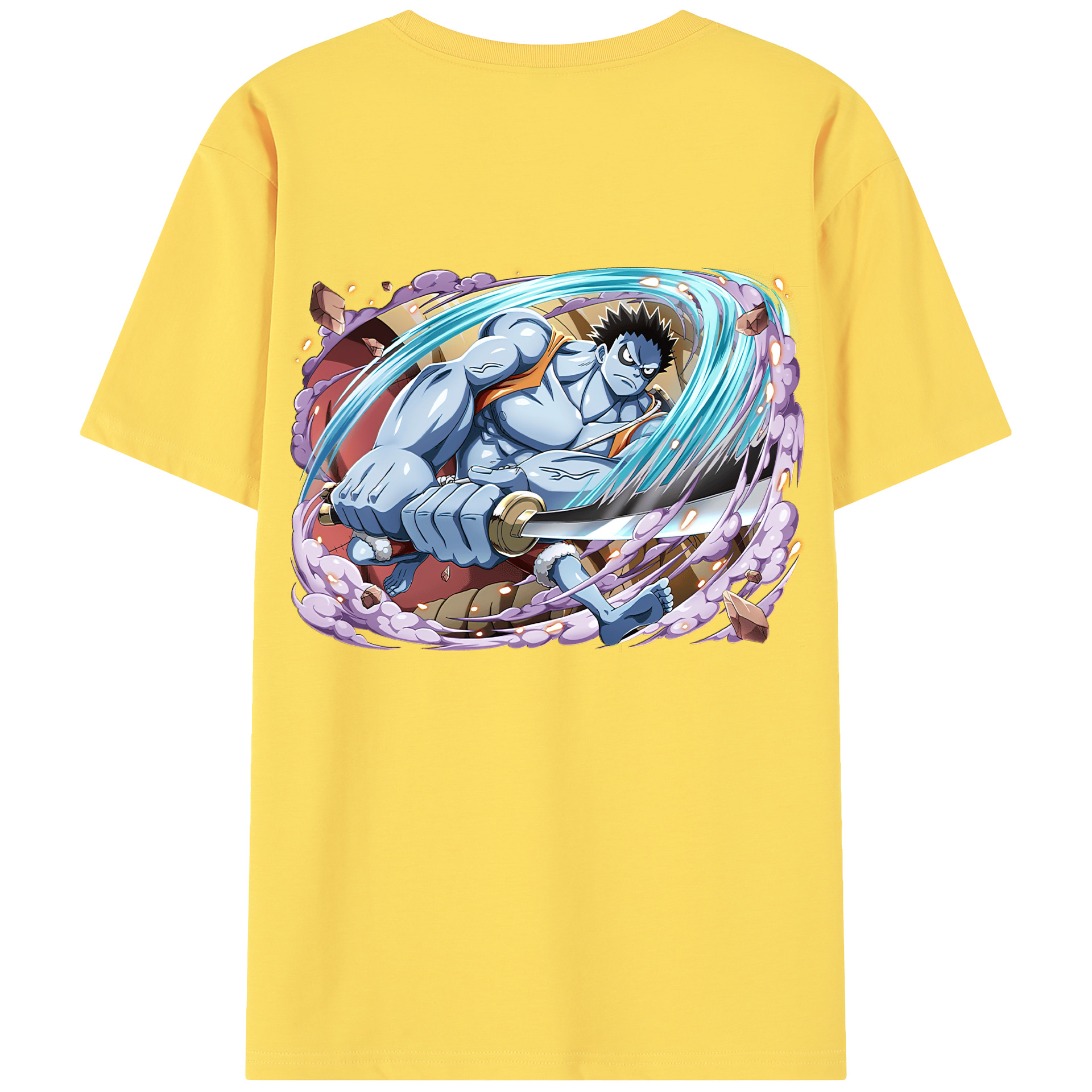 ワンピース モンキー・D・ルフィ ONE PIECE Monkey D. Luffy 綿100％半袖Tシャツ（背面プリント）