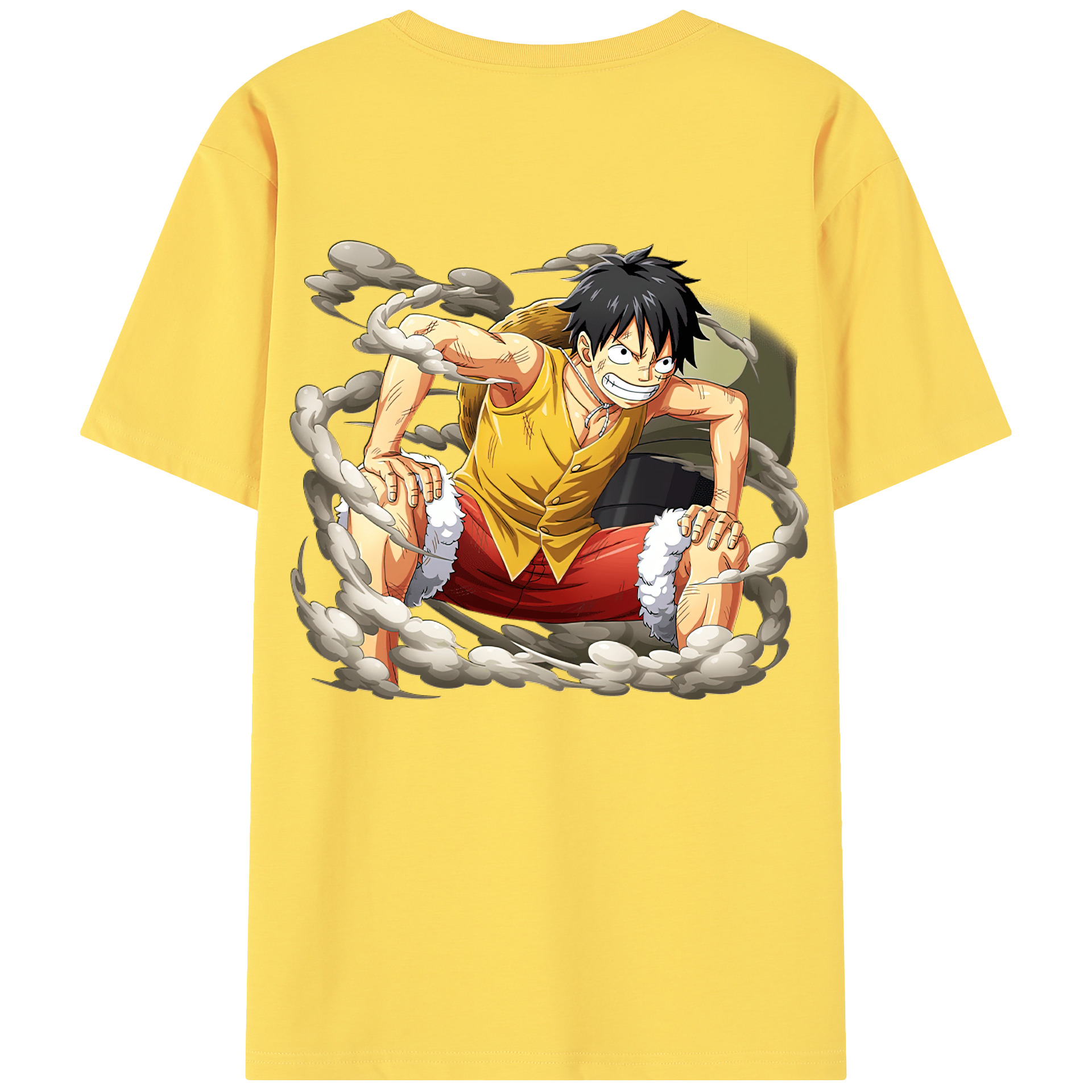 ワンピース モンキー・D・ルフィ ONE PIECE Monkey D. Luffy 綿100％半袖Tシャツ（背面プリント）