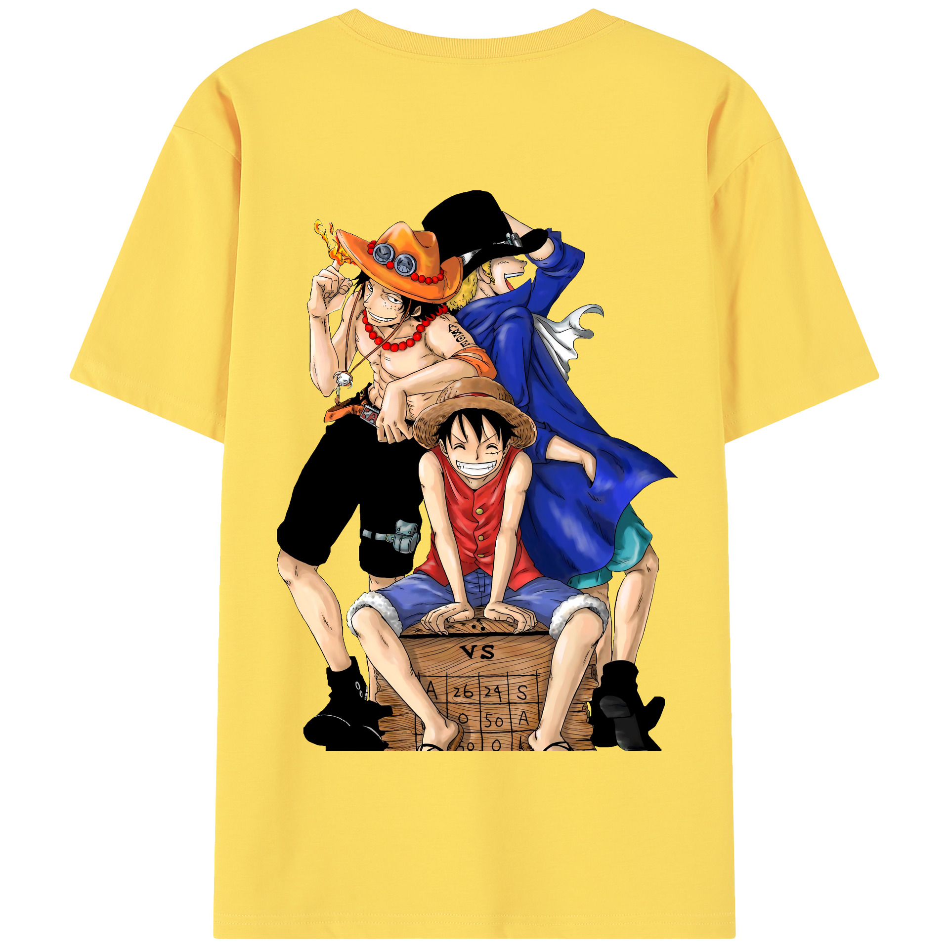 ワンピース モンキー・D・ルフィ ONE PIECE Monkey D. Luffy 綿100％半袖Tシャツ（背面プリント）