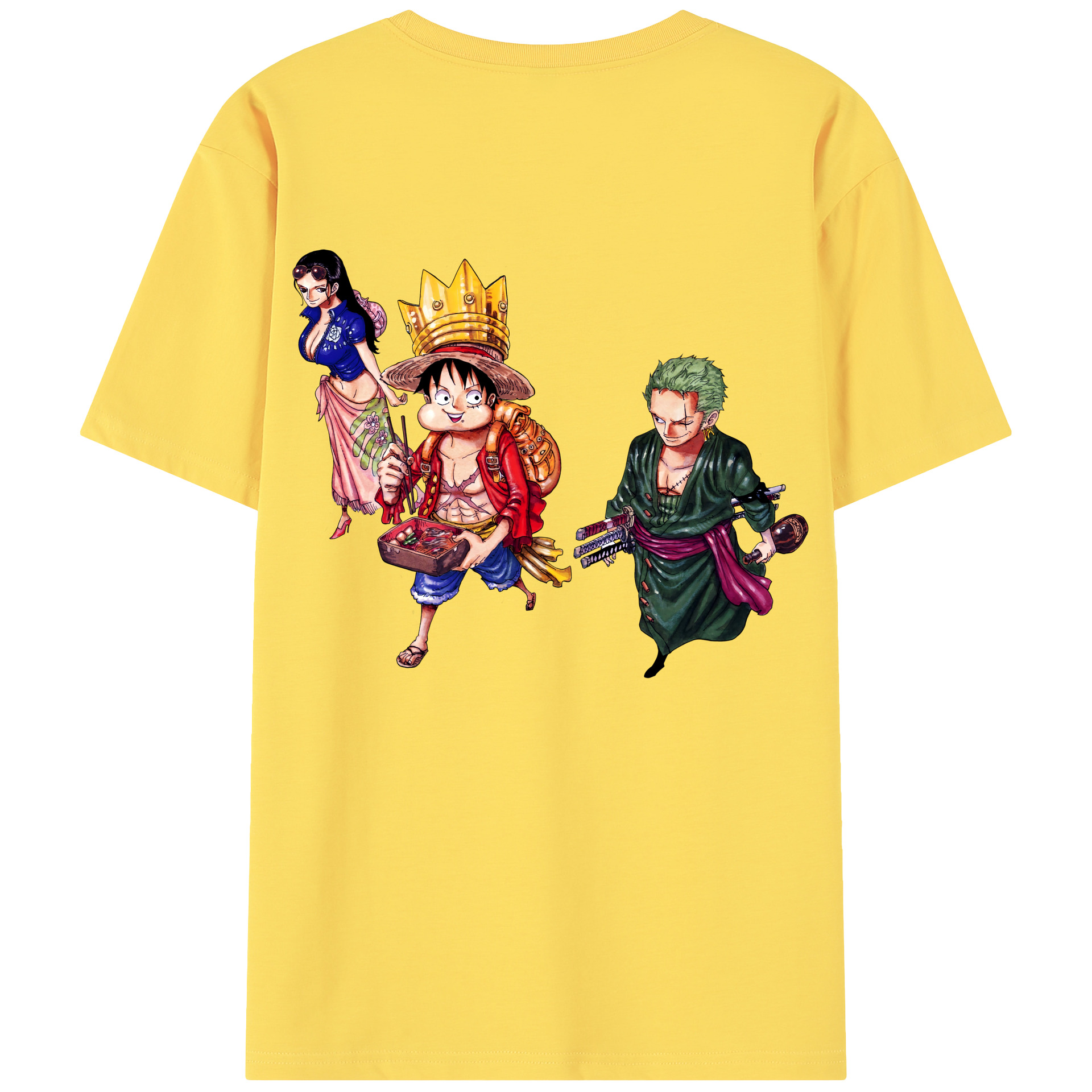 ワンピース モンキー・D・ルフィ ONE PIECE Monkey D. Luffy 綿100％半袖Tシャツ（背面プリント）
