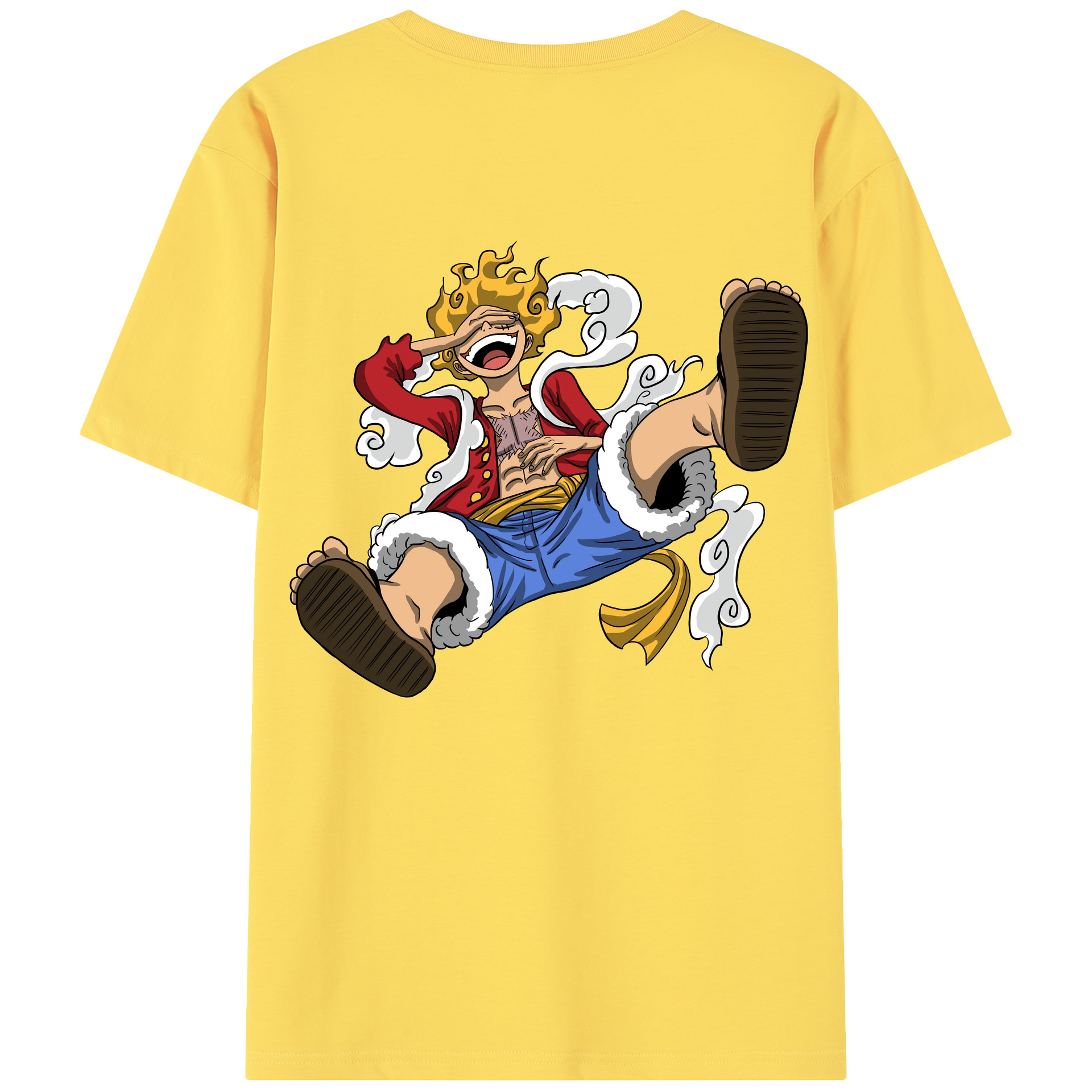 ワンピース モンキー・D・ルフィ ONE PIECE Monkey D. Luffy 綿100％半袖Tシャツ（背面プリント）