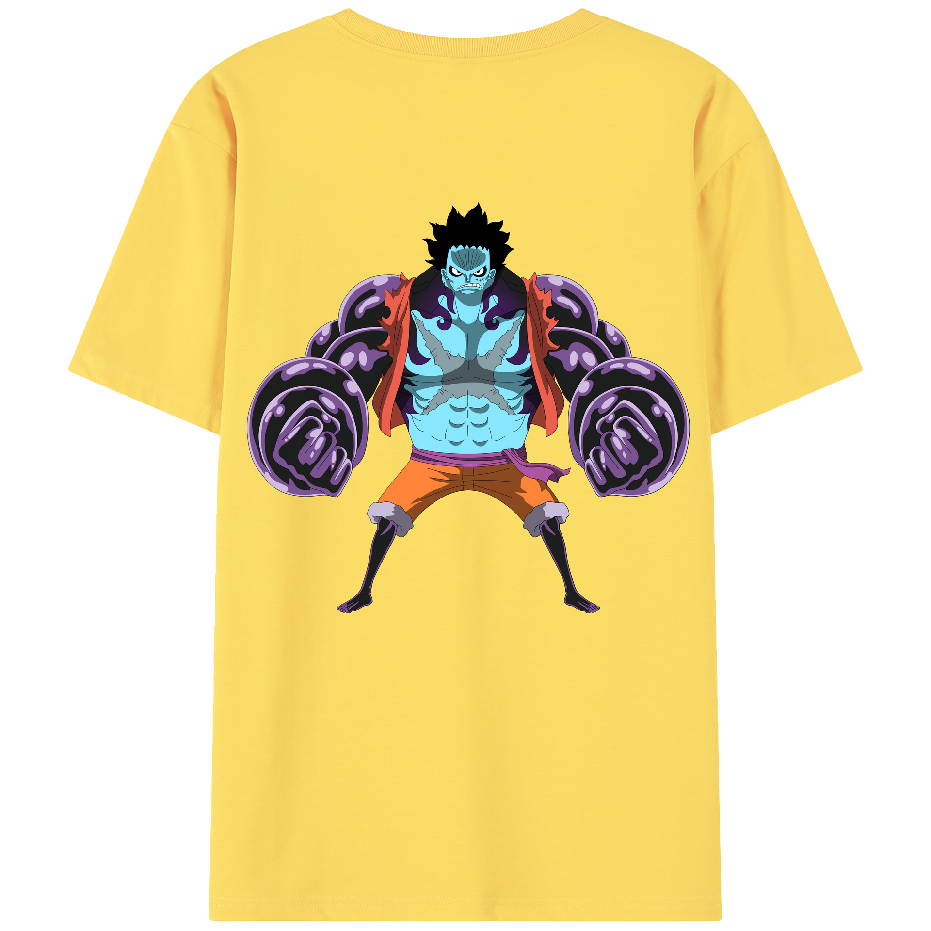 ワンピース モンキー・D・ルフィ ONE PIECE Monkey D. Luffy 綿100％半袖Tシャツ（背面プリント）