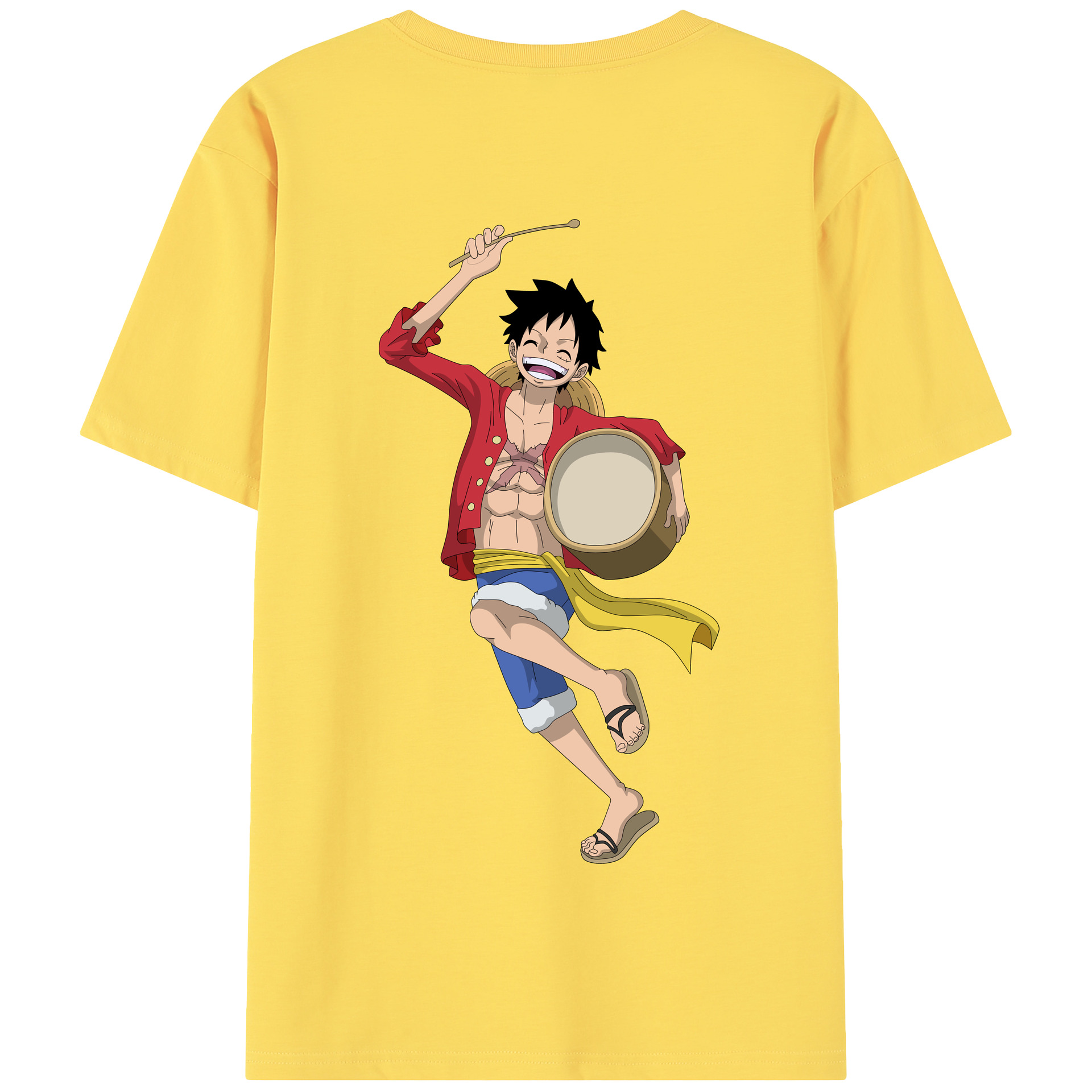 ワンピース モンキー・D・ルフィ ONE PIECE Monkey D. Luffy 綿100％半袖Tシャツ（背面プリント）