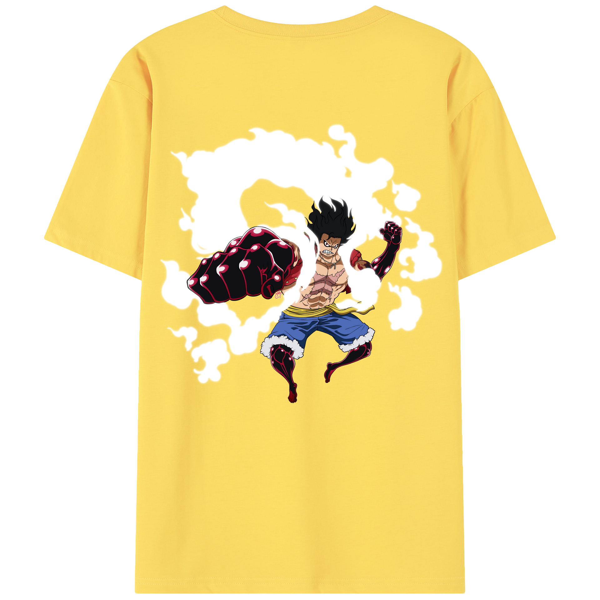 ワンピース モンキー・D・ルフィ ONE PIECE Monkey D. Luffy 綿100％半袖Tシャツ（背面プリント）