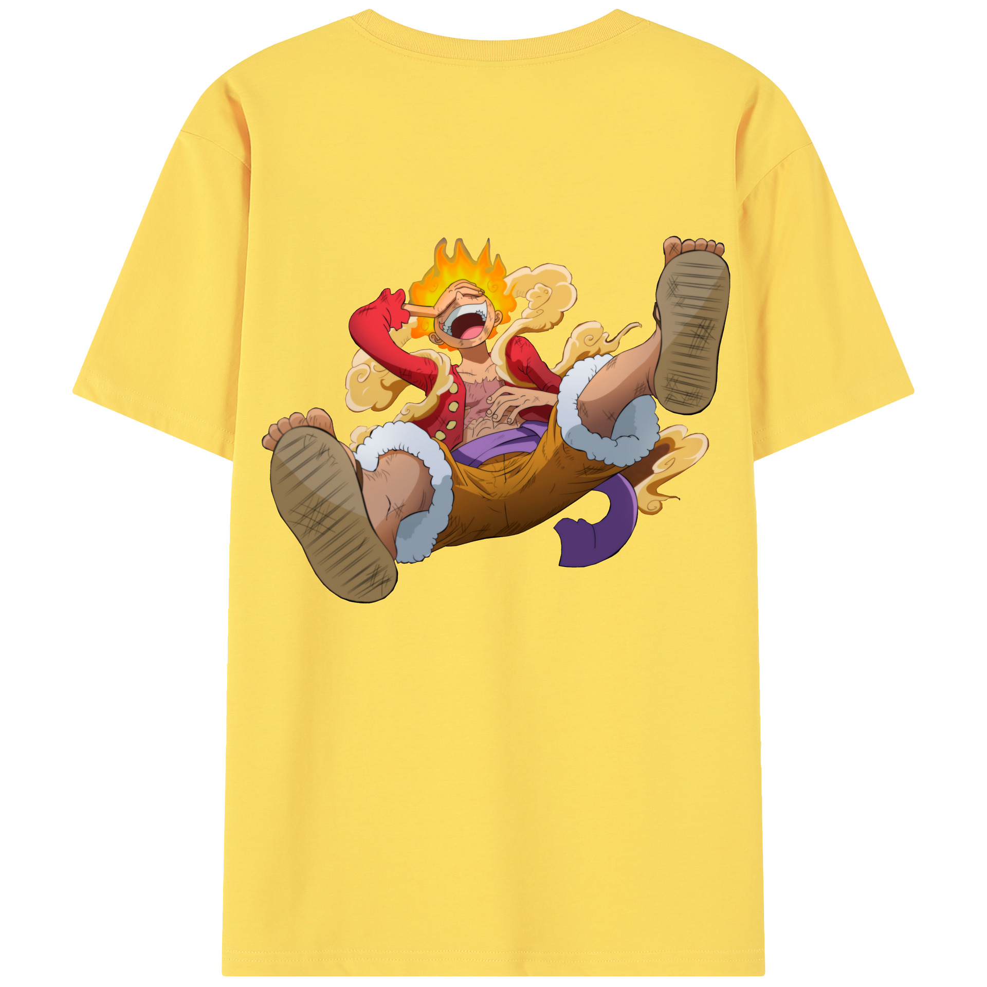ワンピース モンキー・D・ルフィ ONE PIECE Monkey D. Luffy 綿100％半袖Tシャツ（背面プリント）