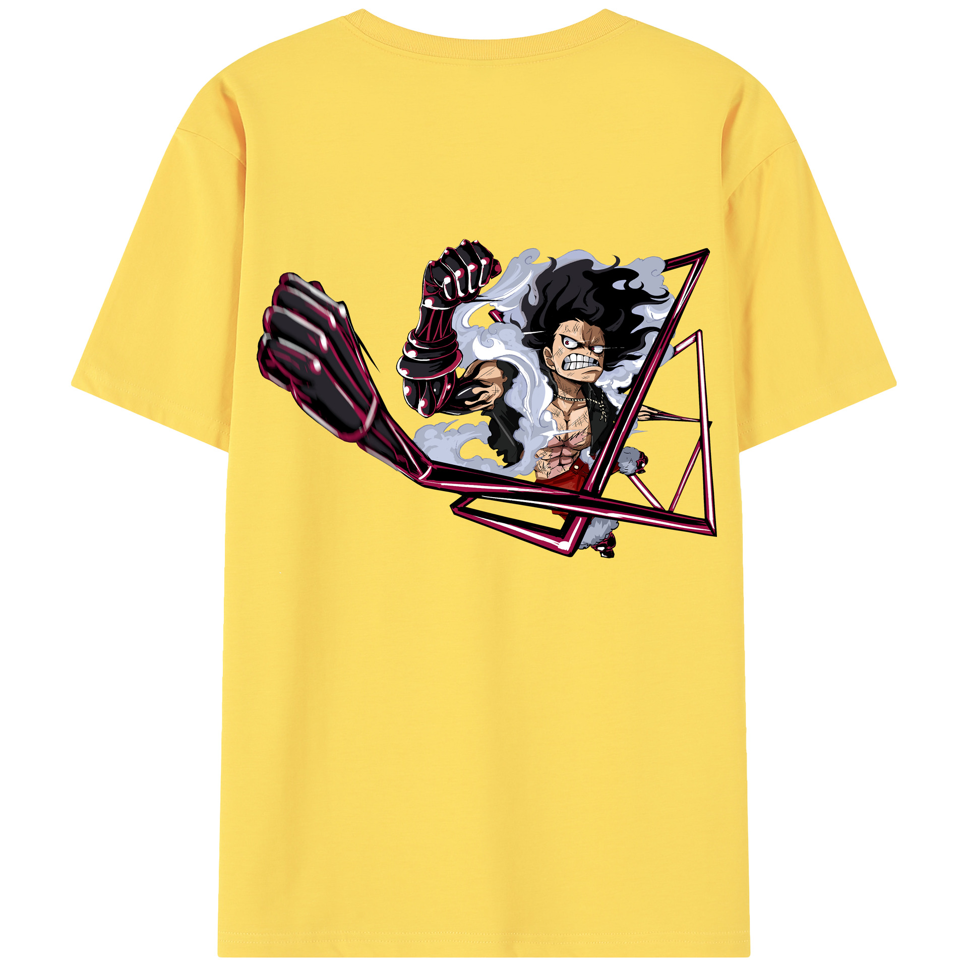 ワンピース モンキー・D・ルフィ ONE PIECE Monkey D. Luffy 綿100％半袖Tシャツ（背面プリント）