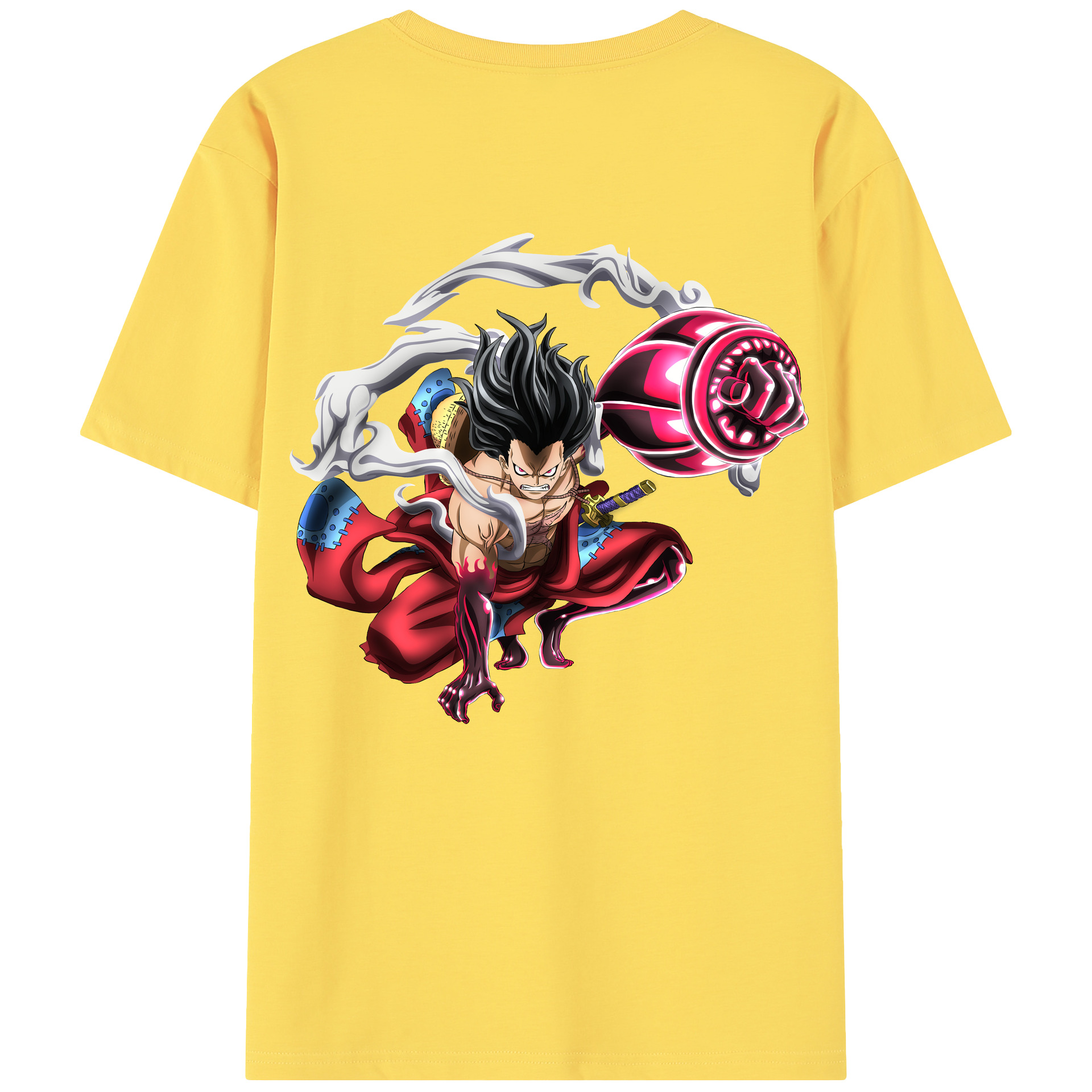 ワンピース モンキー・D・ルフィ ONE PIECE Monkey D. Luffy 綿100％半袖Tシャツ（背面プリント）