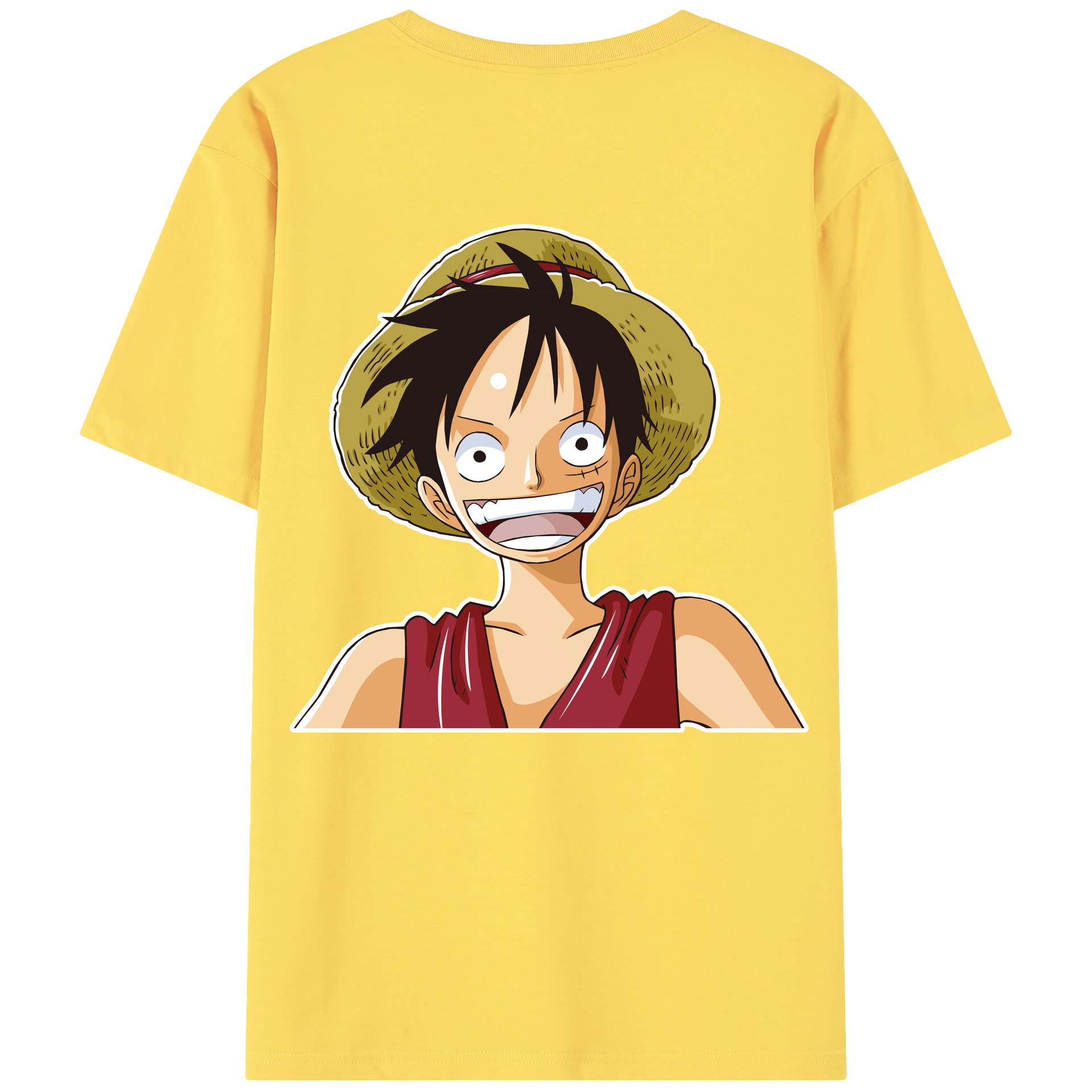 ワンピース モンキー・D・ルフィ ONE PIECE Monkey D. Luffy 綿100％半袖Tシャツ（背面プリント）