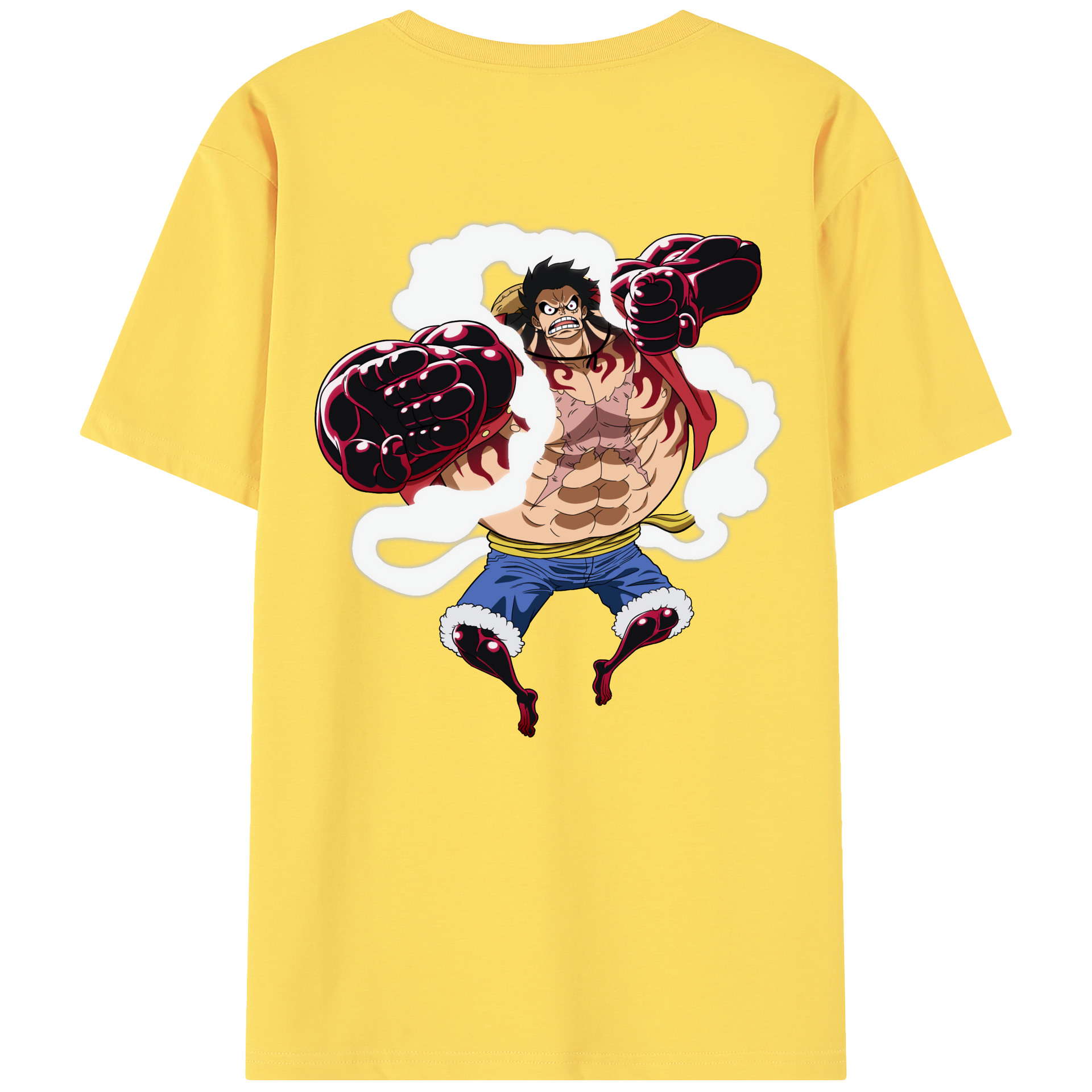 ワンピース モンキー・D・ルフィ ONE PIECE Monkey D. Luffy 綿100％半袖Tシャツ（背面プリント）